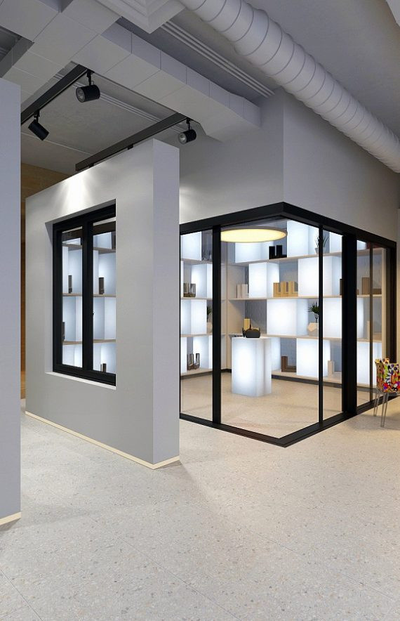 Дизайн Офис-шоурума компании iQ Fenster в Краснодаре