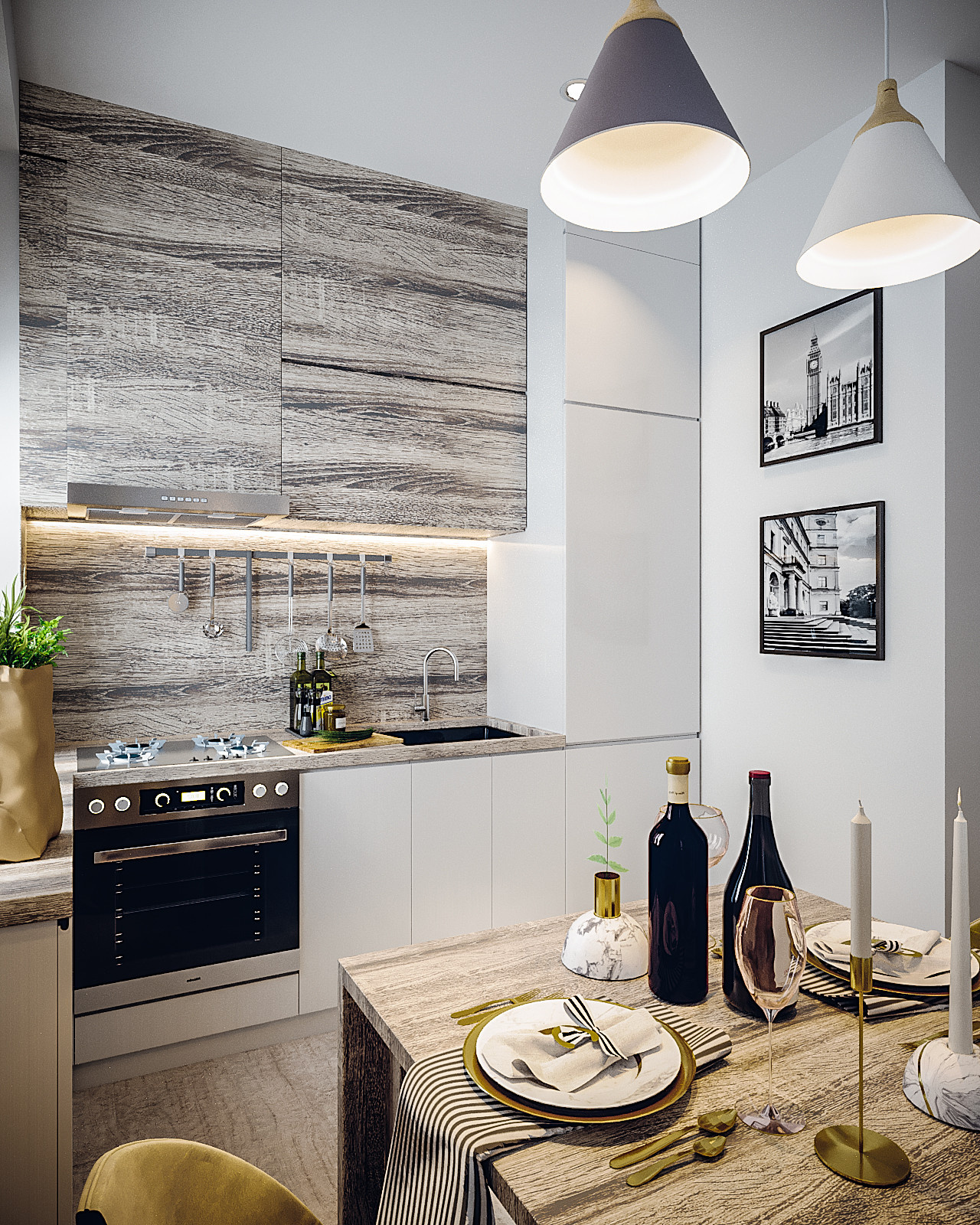 малогаборитная квартира в стиле Loft