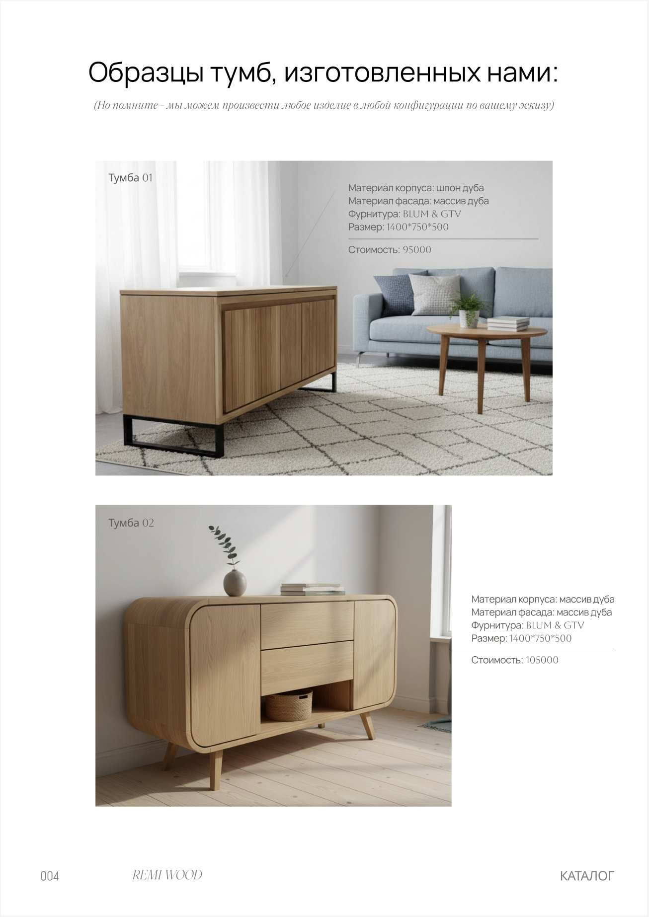 Обложка проекта: Примеры произведенных тумб