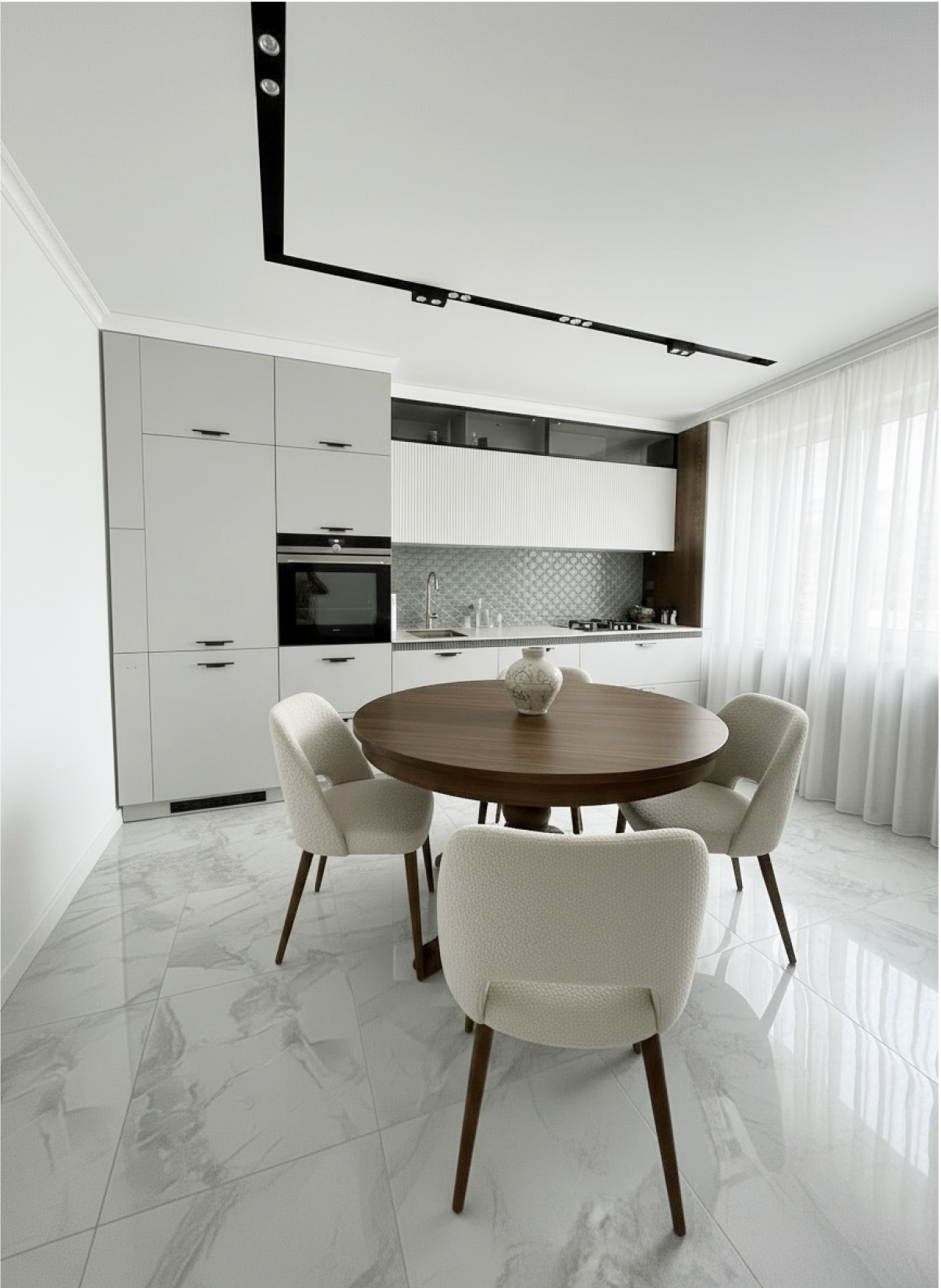 Кухня и обеденный стол ЖК Мята