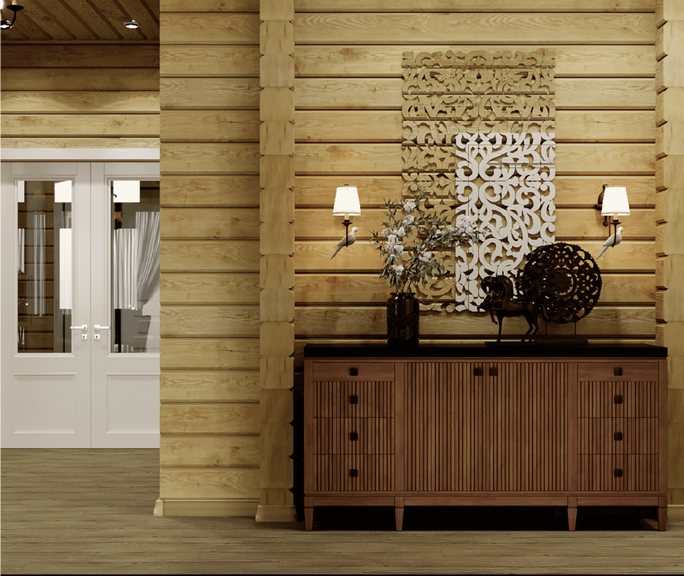 Шкафы для дома из бруса