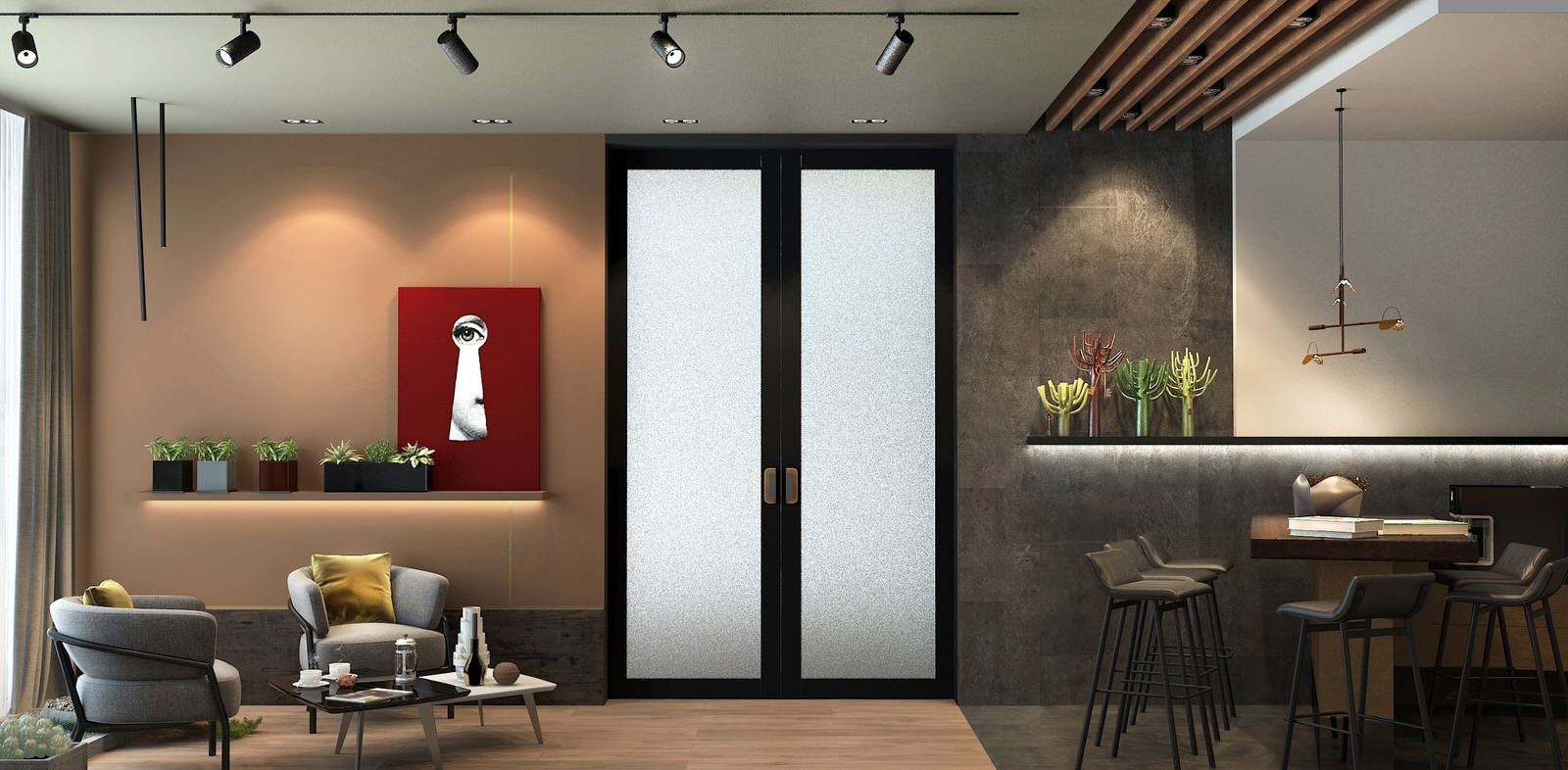Дизайн интерьера Focus Room в салоне дверей Волховец