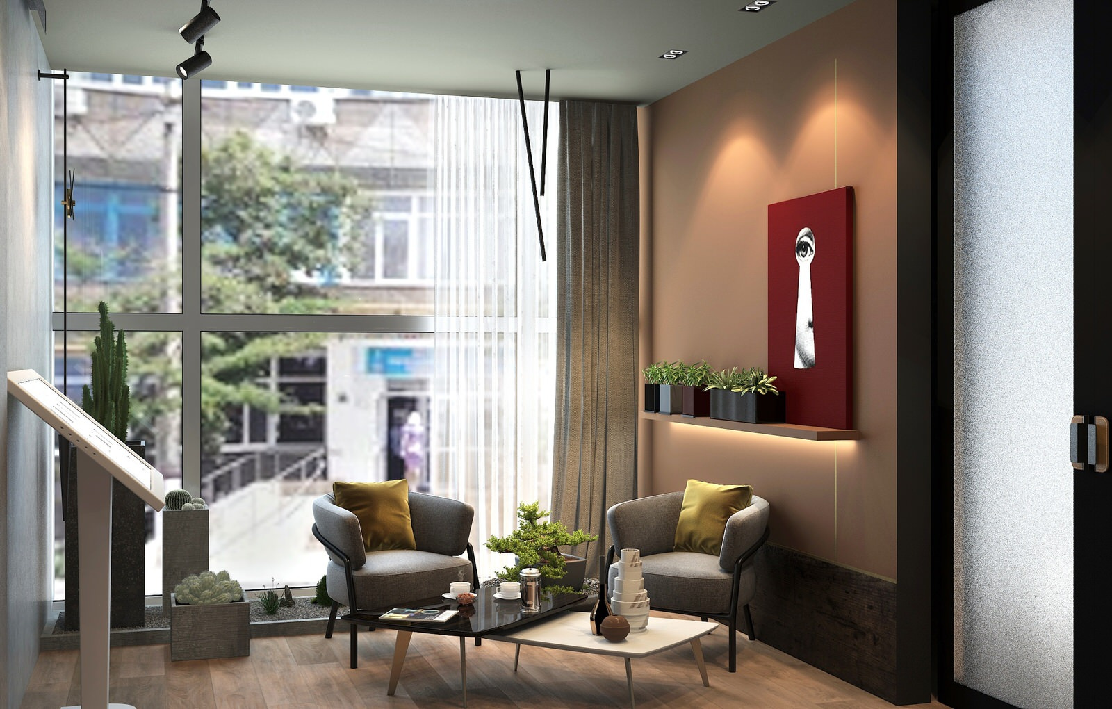 Дизайн интерьера Focus Room в салоне дверей Волховец
