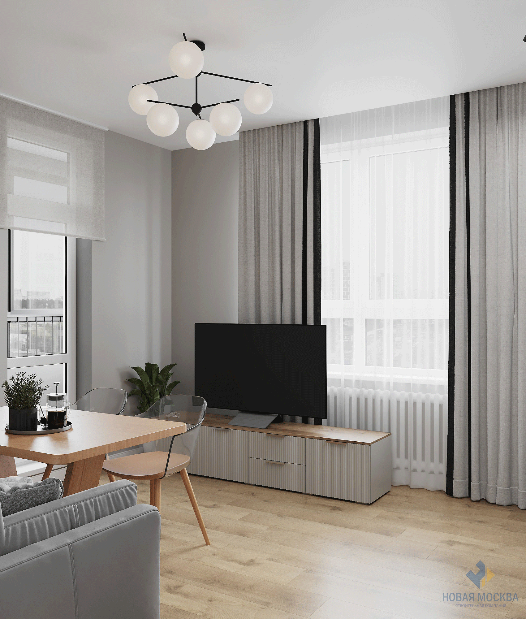 Дизайн двухкомнатной квартиры по адресу: проспект Куприна, дом 3, корпус А