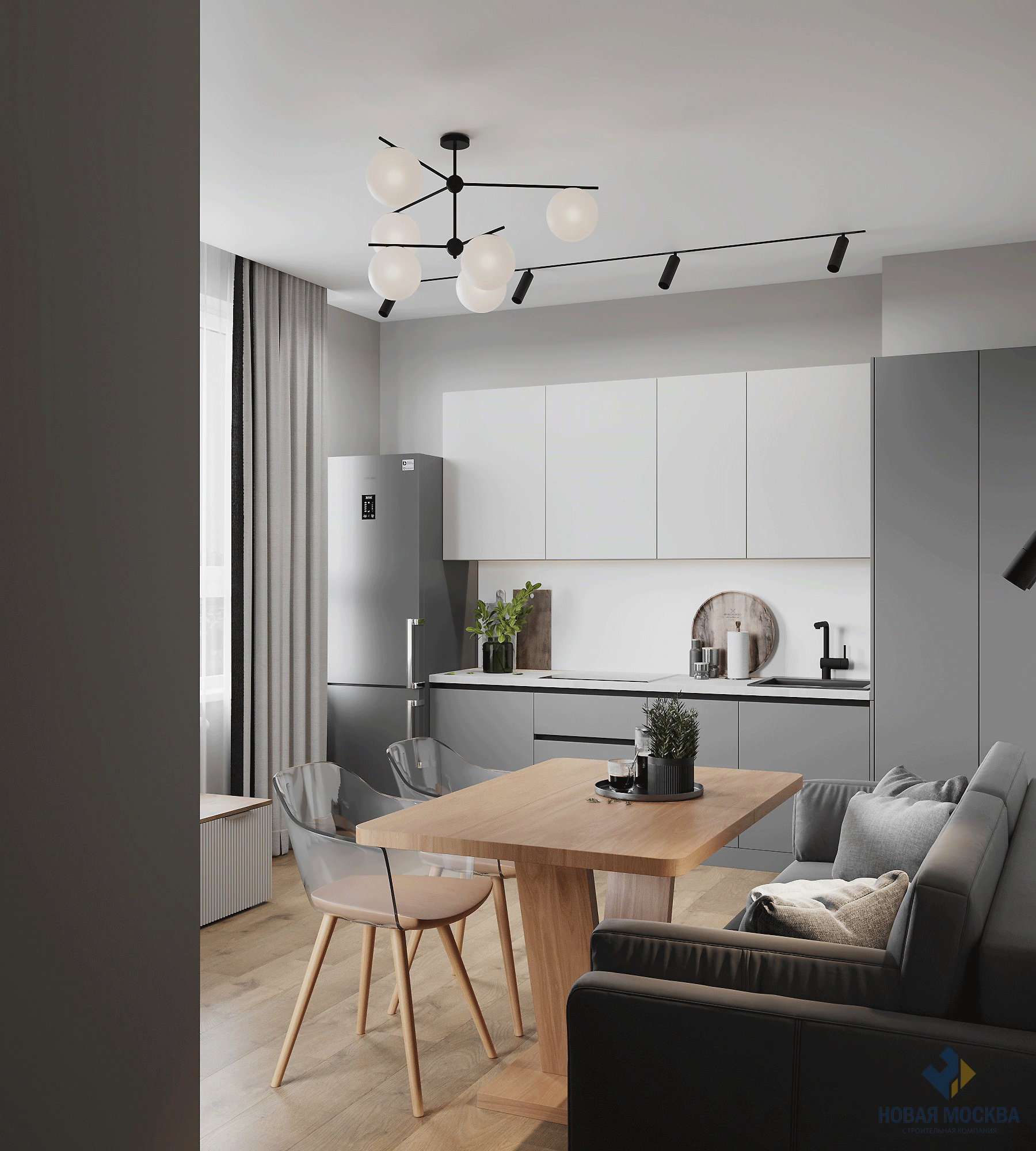 Дизайн двухкомнатной квартиры по адресу: проспект Куприна, дом 3, корпус А