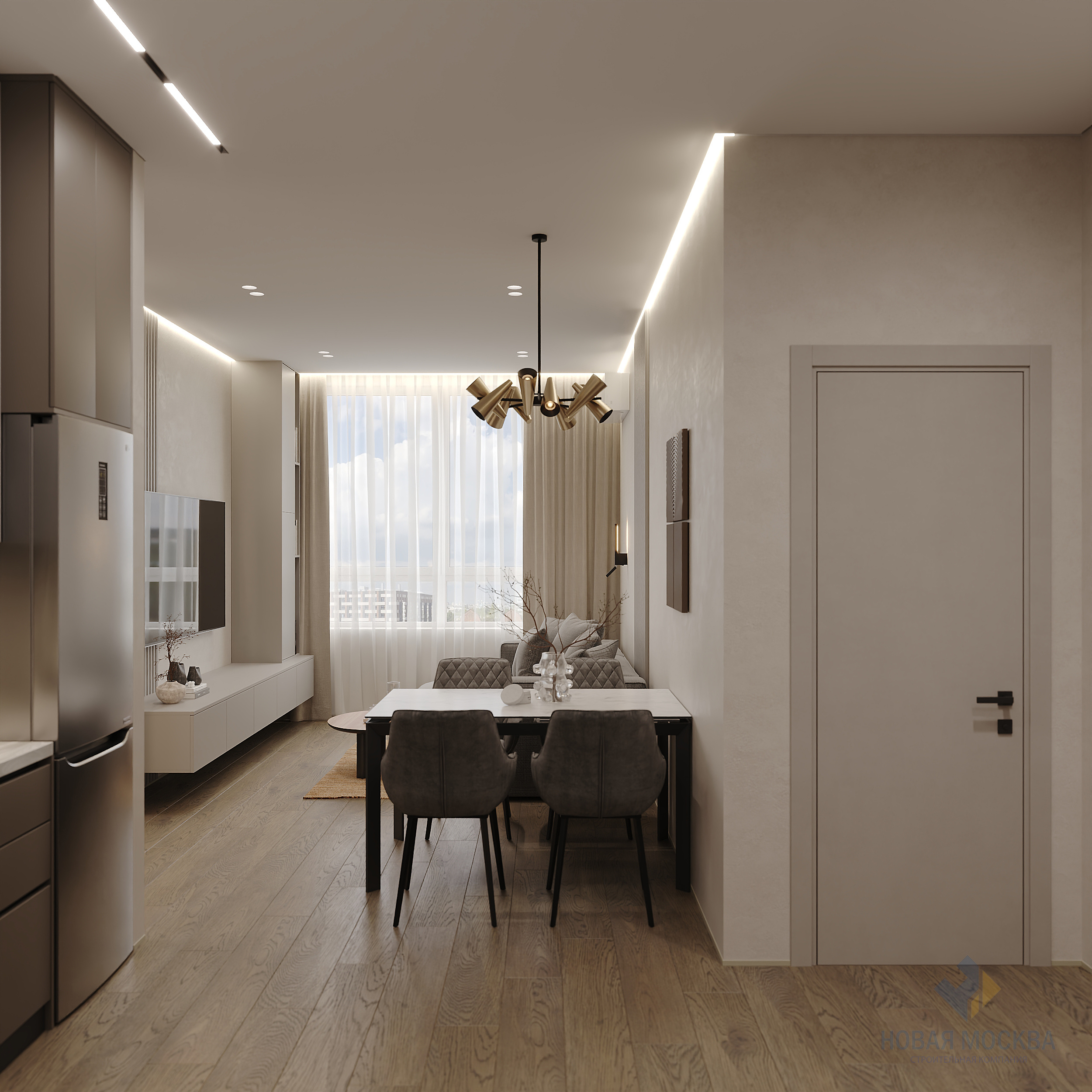 Дизайн трехкомнатной квартиры