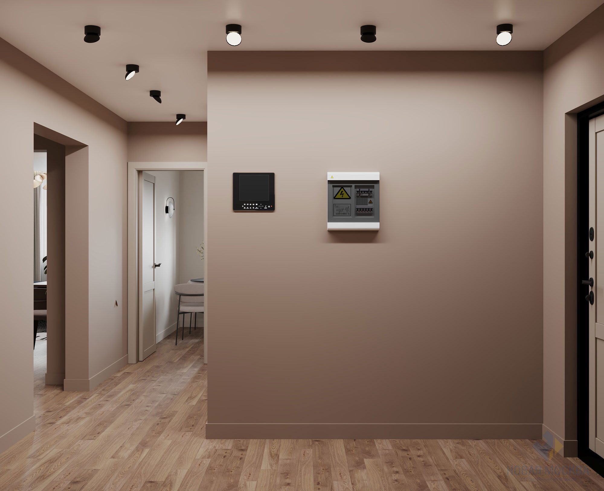 Дизайн трехкомнатной квартиры 74 кв.м