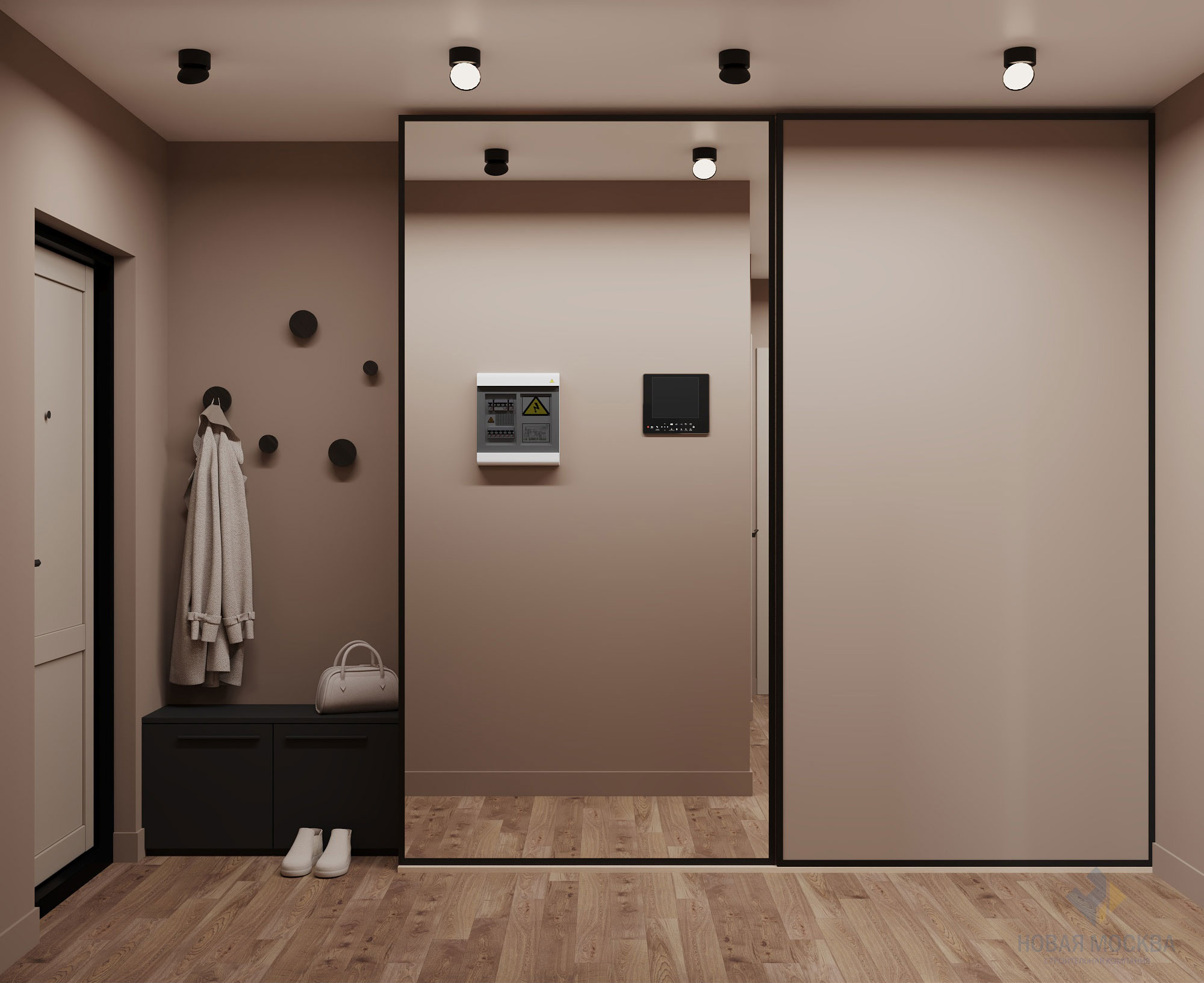 Дизайн трехкомнатной квартиры 74 кв.м