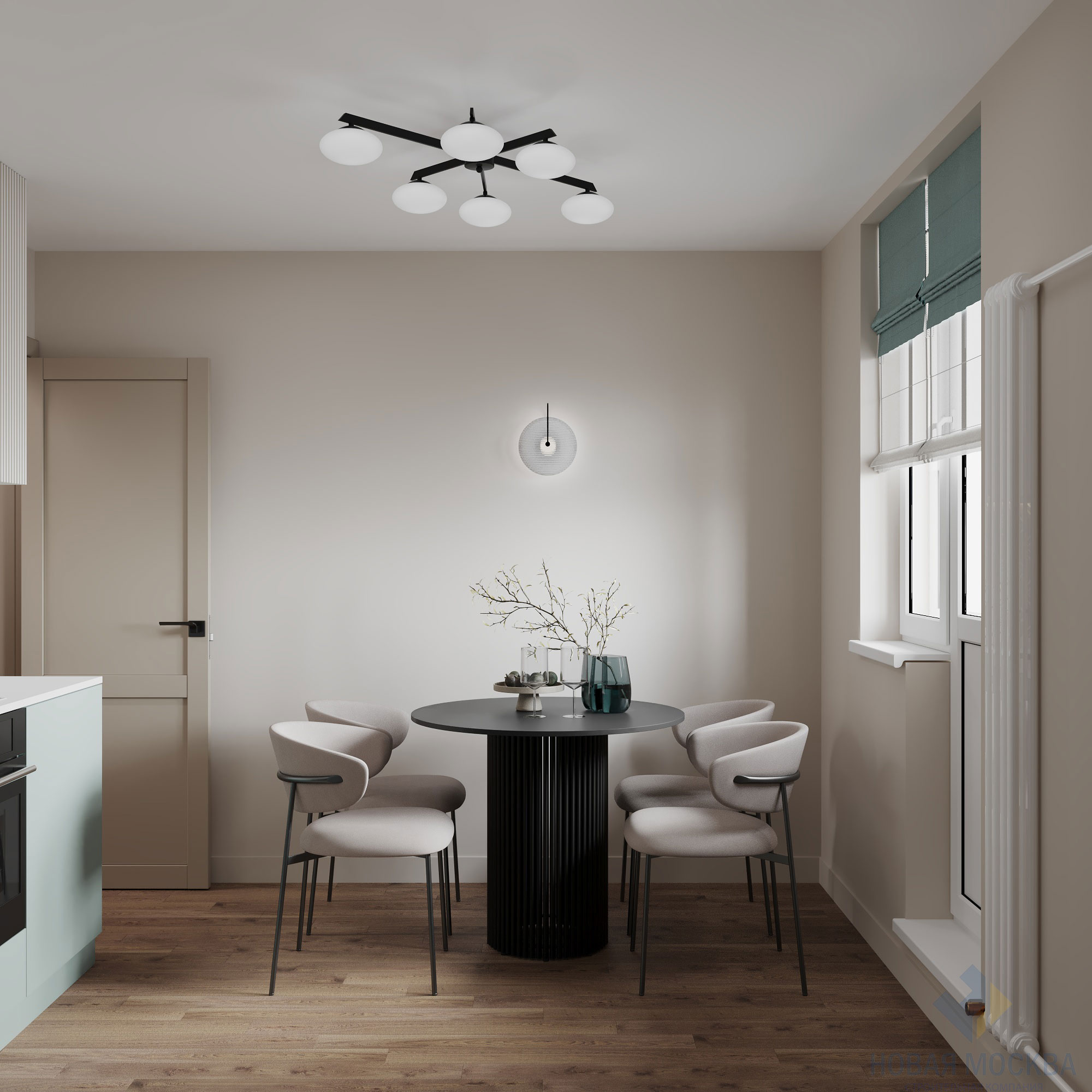 Дизайн трехкомнатной квартиры 74 кв.м