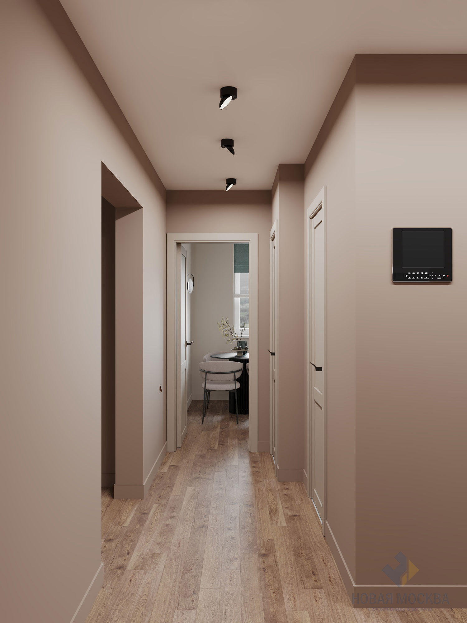 Дизайн трехкомнатной квартиры 74 кв.м