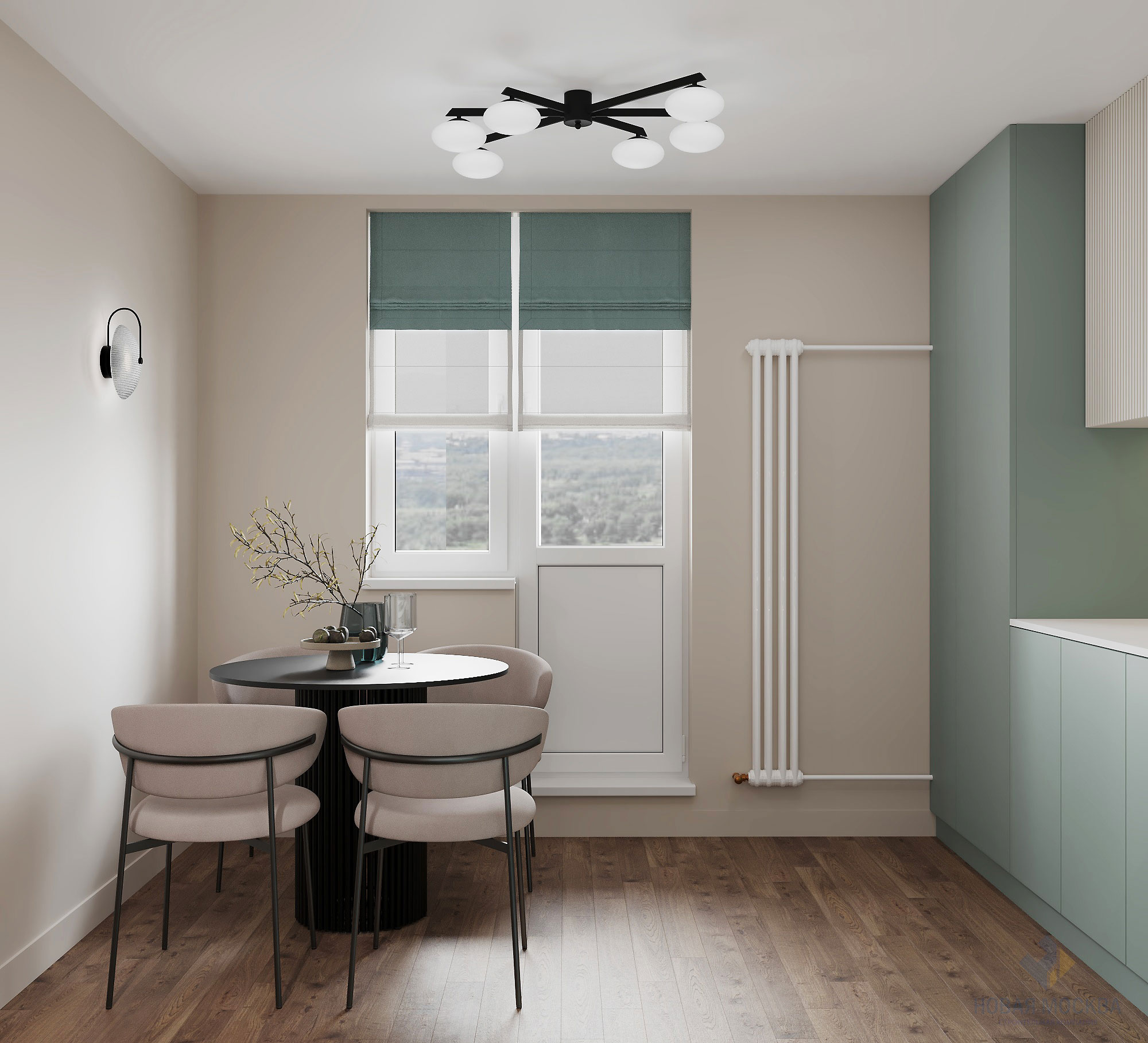 Дизайн трехкомнатной квартиры 74 кв.м