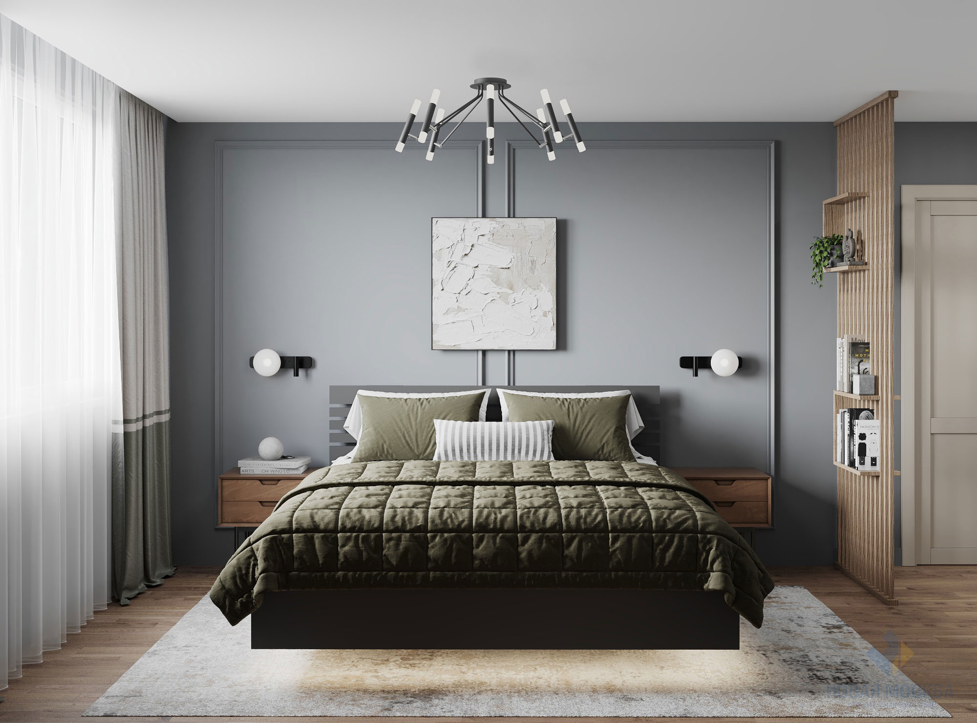 Дизайн трехкомнатной квартиры 74 кв.м