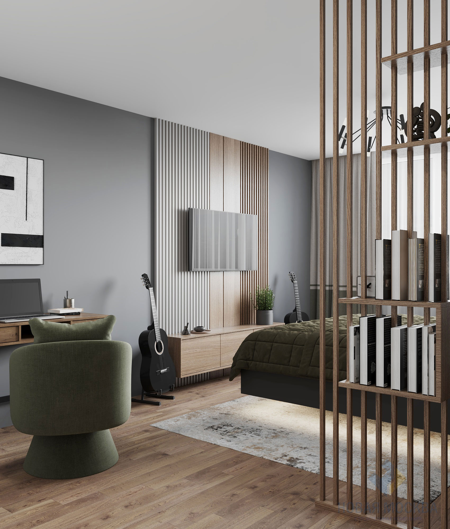 Дизайн трехкомнатной квартиры 74 кв.м