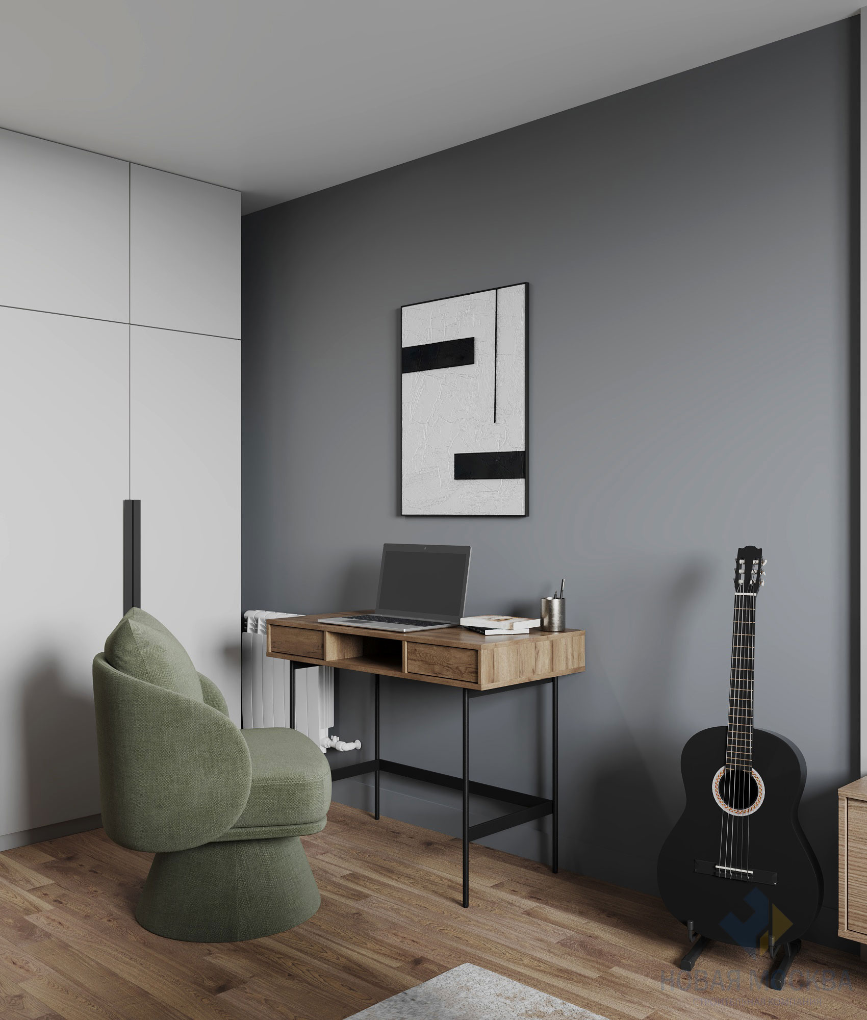 Дизайн трехкомнатной квартиры 74 кв.м