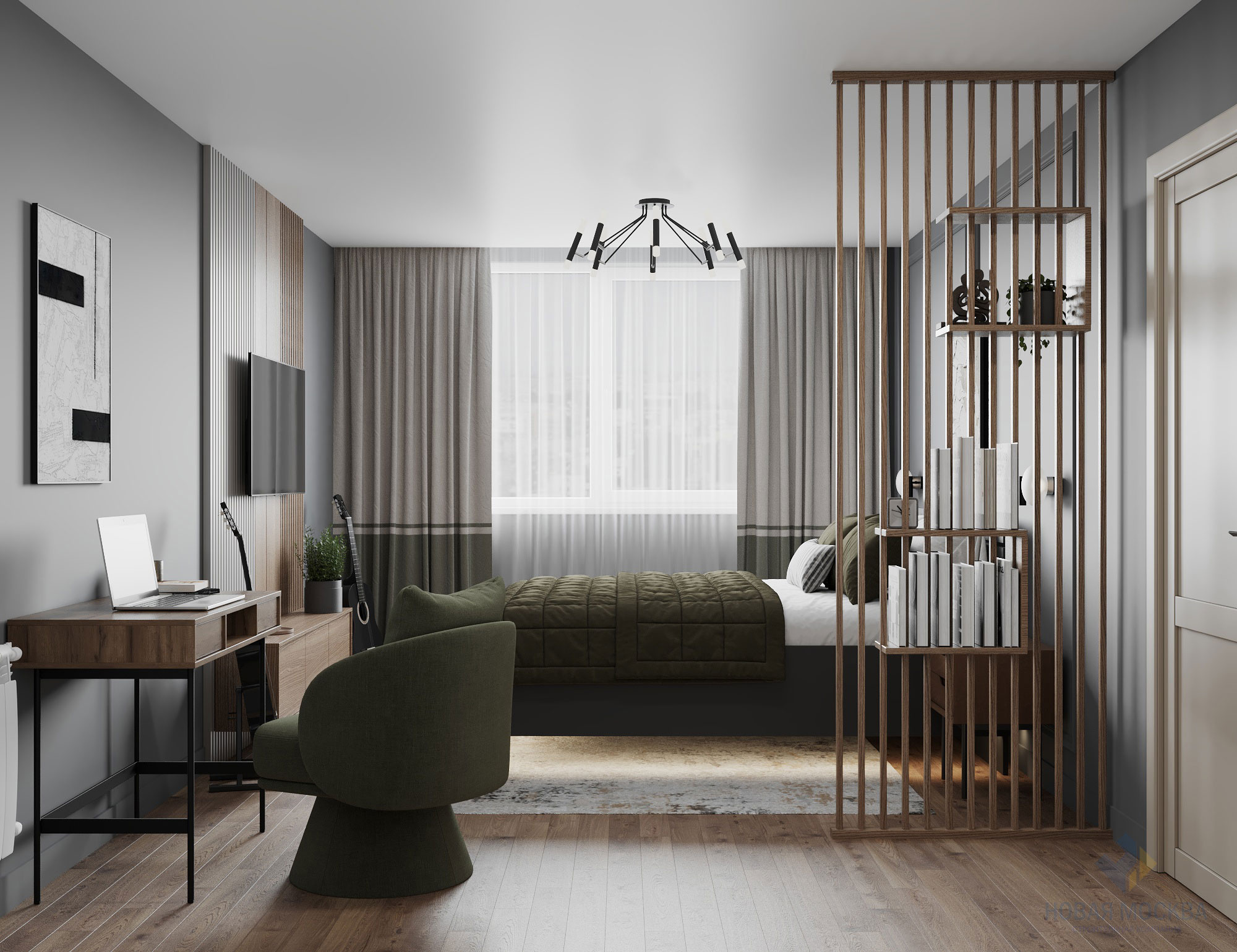 Дизайн трехкомнатной квартиры 74 кв.м