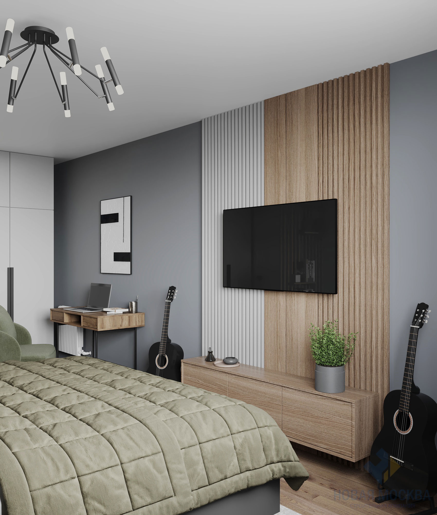 Дизайн трехкомнатной квартиры 74 кв.м