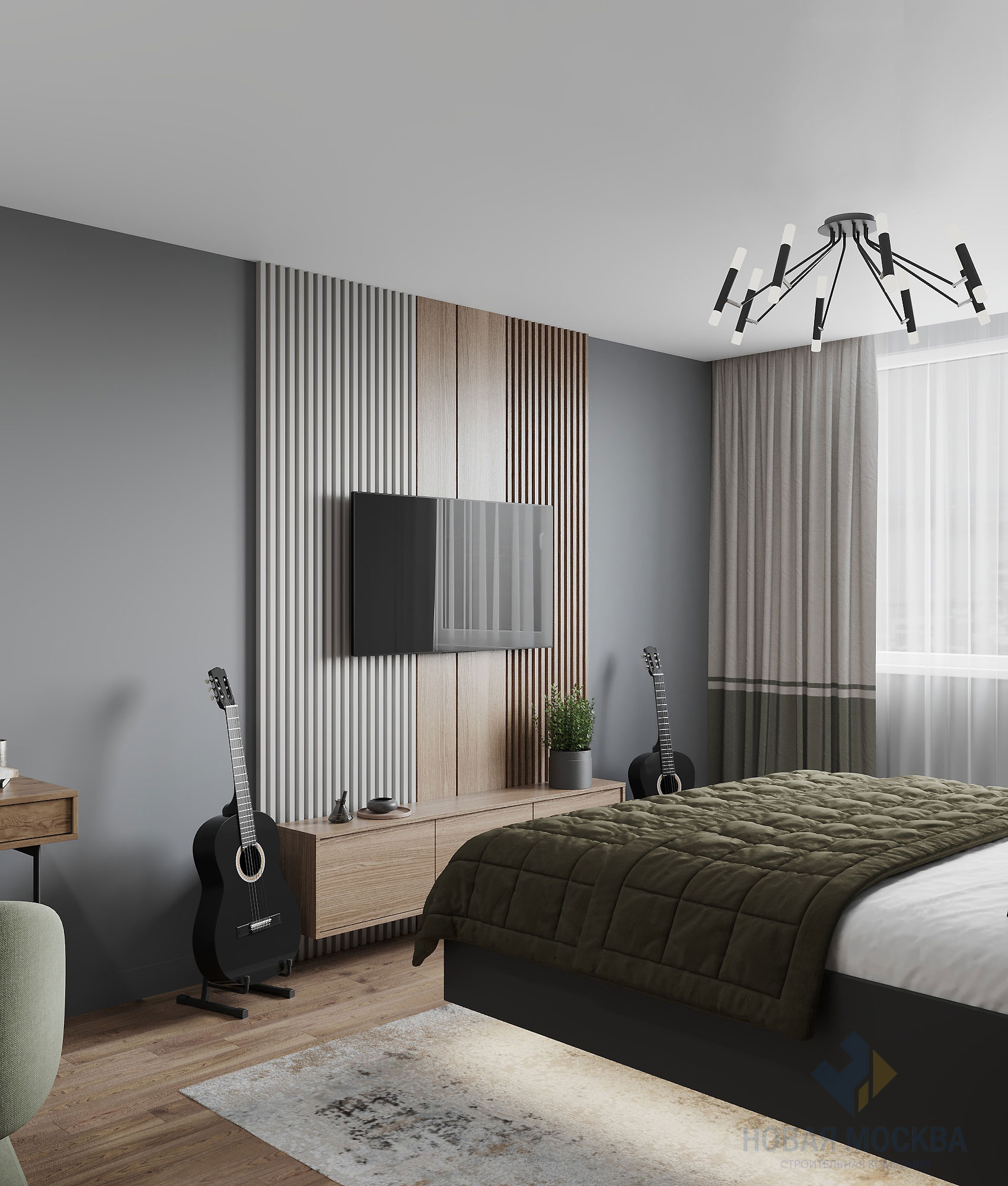 Дизайн трехкомнатной квартиры 74 кв.м