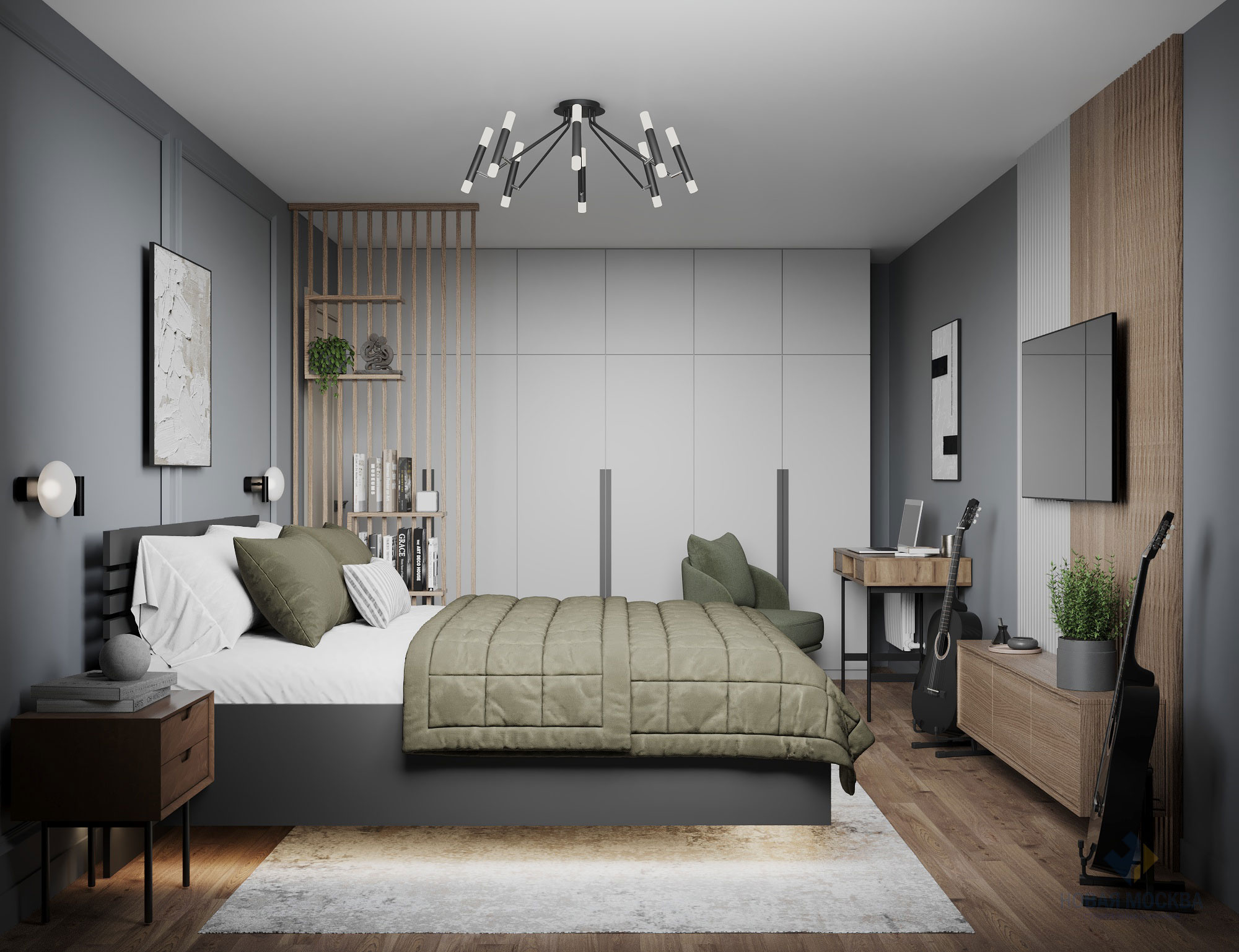 Дизайн трехкомнатной квартиры 74 кв.м