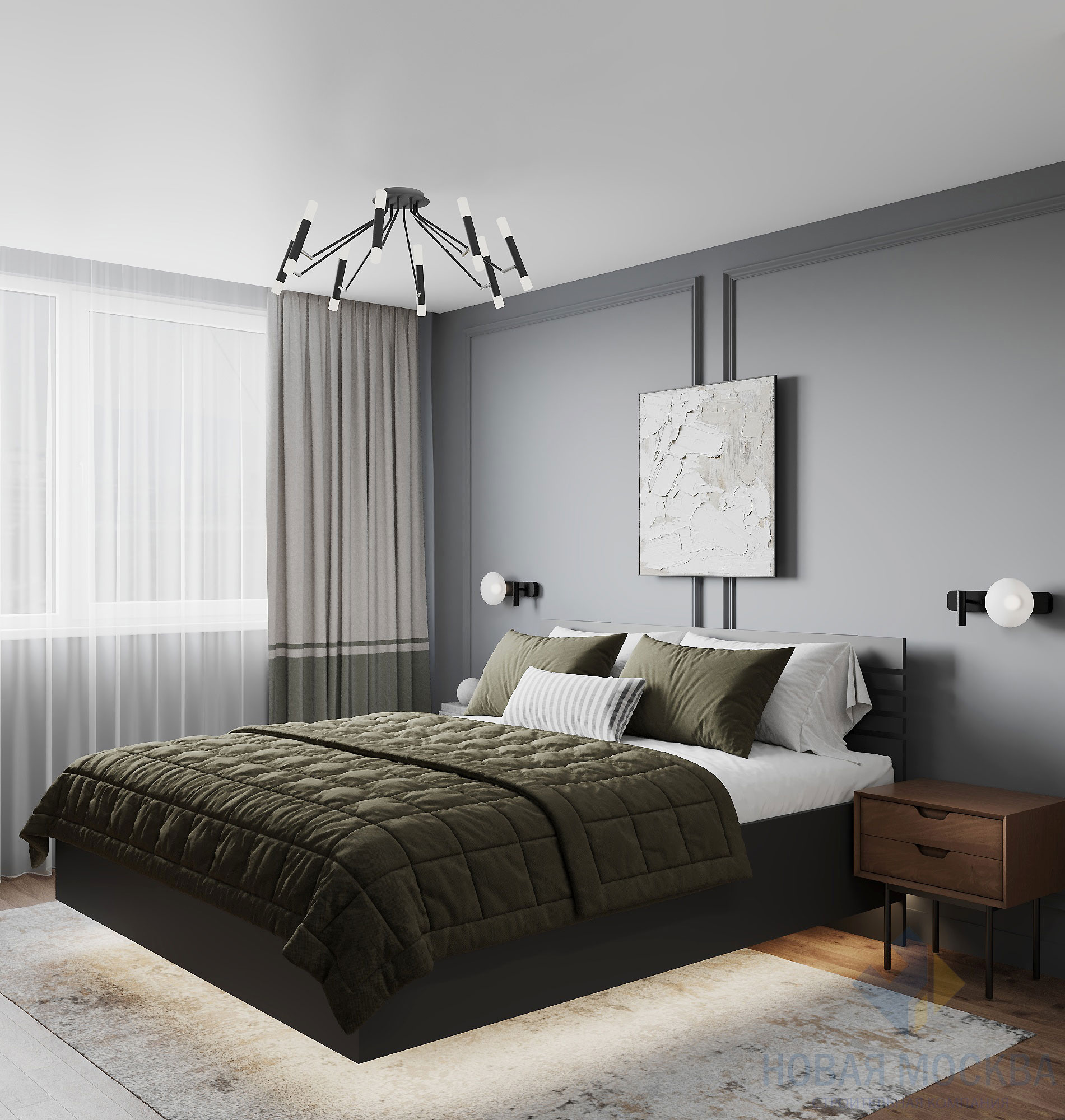 Дизайн трехкомнатной квартиры 74 кв.м