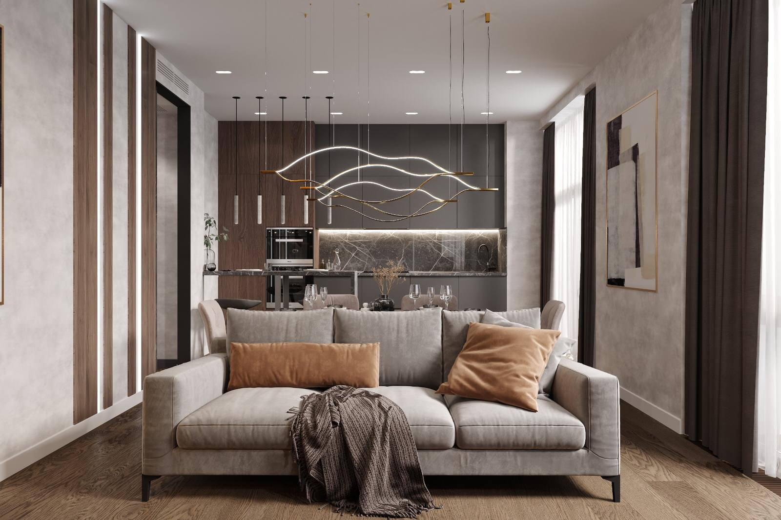 Квартира 83 кв. м. в современном стиле ЖК Life- Кутузовский.