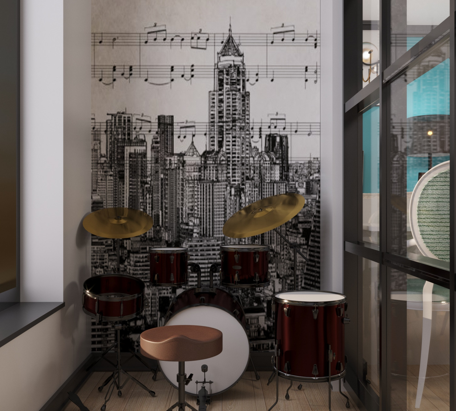 Apartment in the style of modern classics