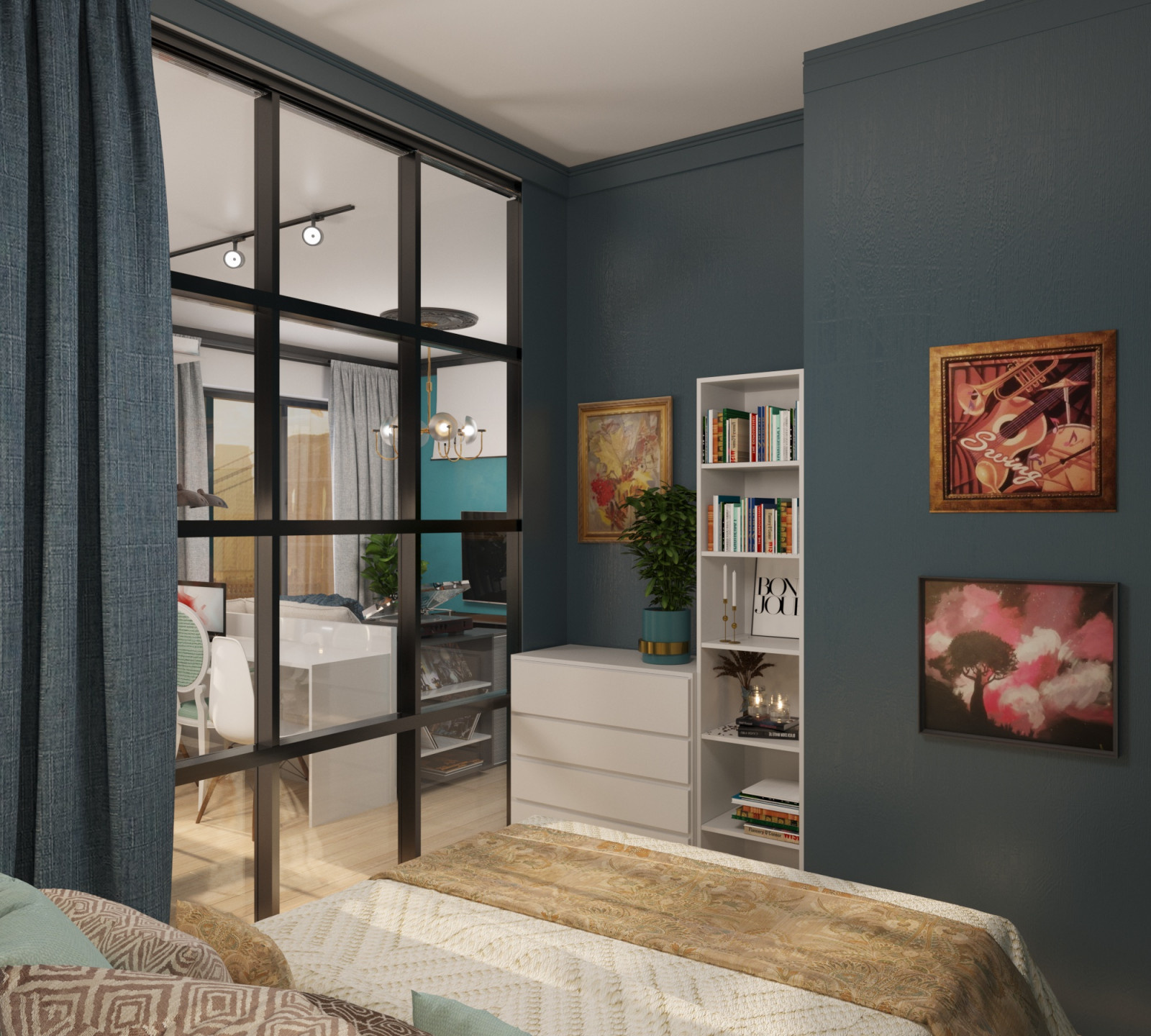 Apartment in the style of modern classics