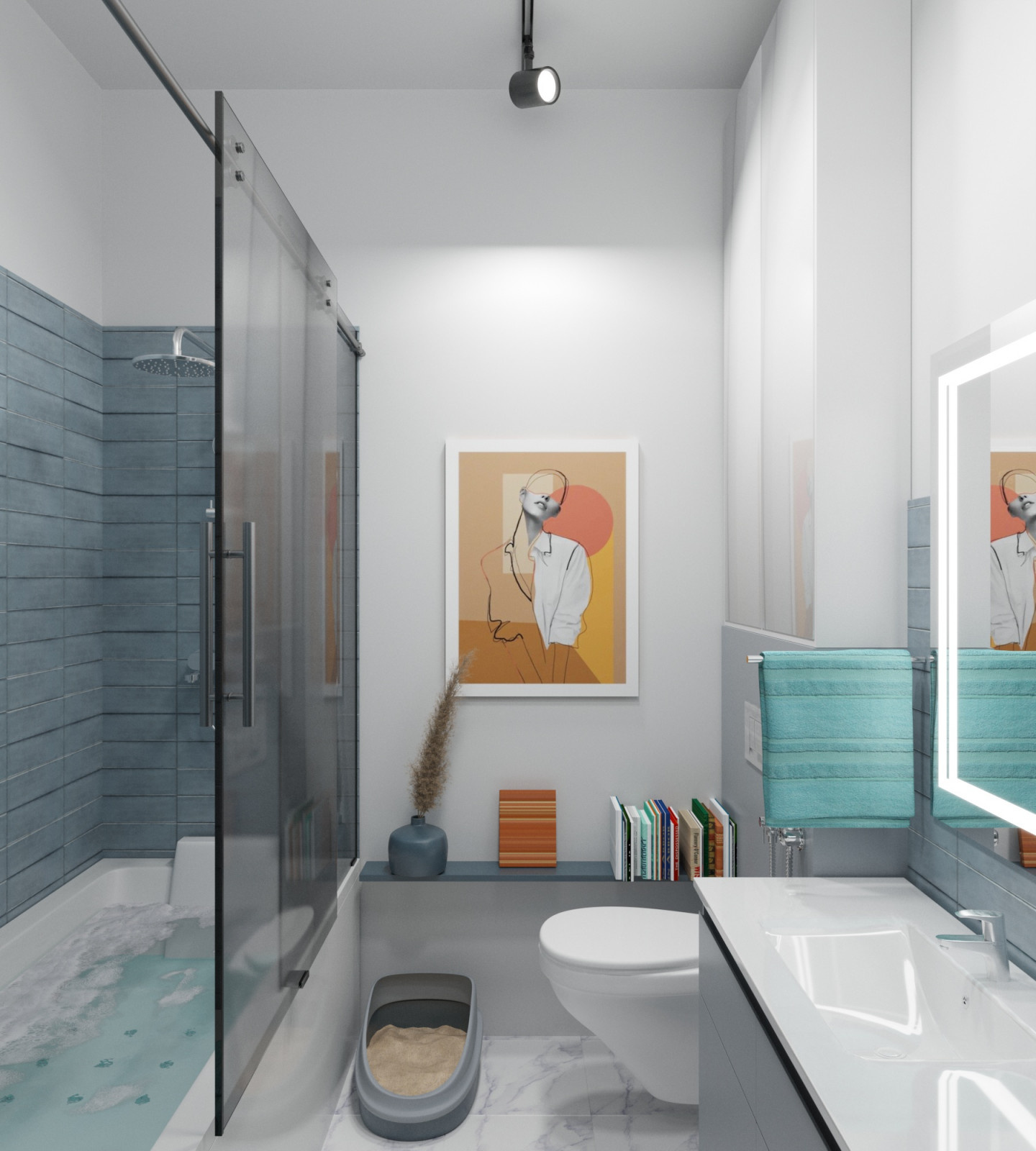 Apartment in the style of modern classics