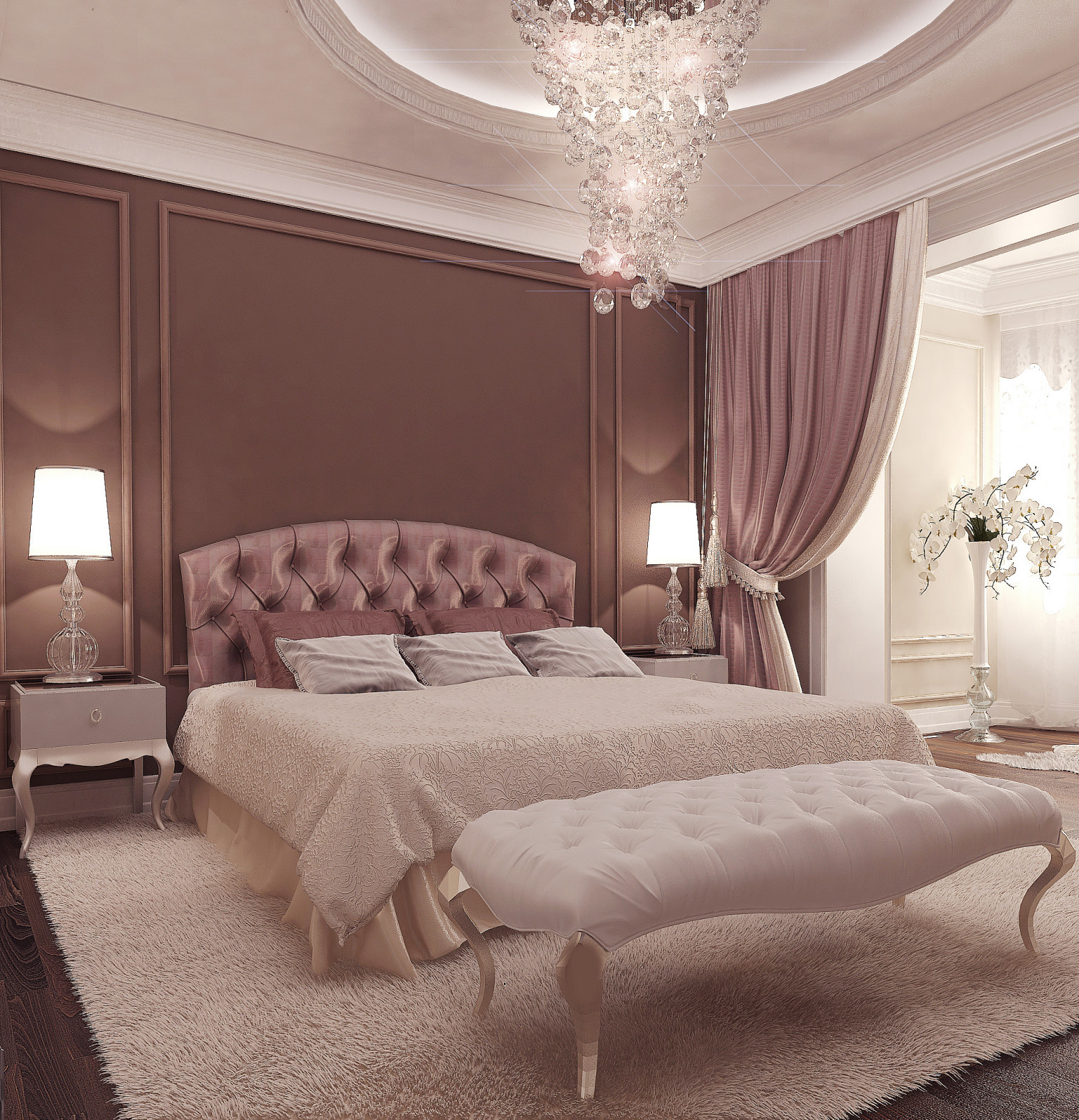Светлая квартира для девушки. 60м2