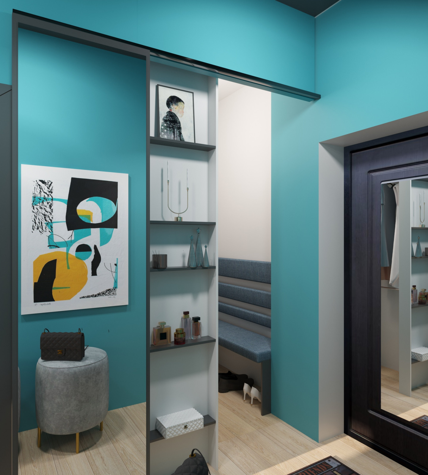 Apartment in the style of modern classics