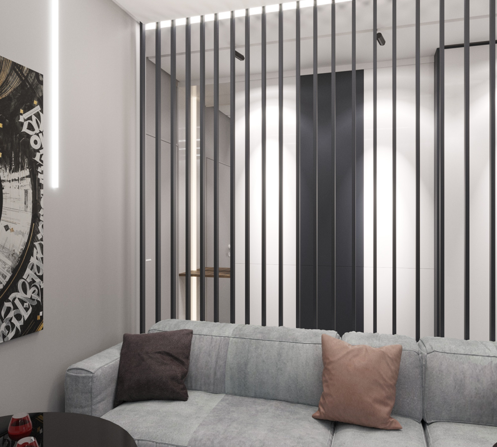 Black and white apartment