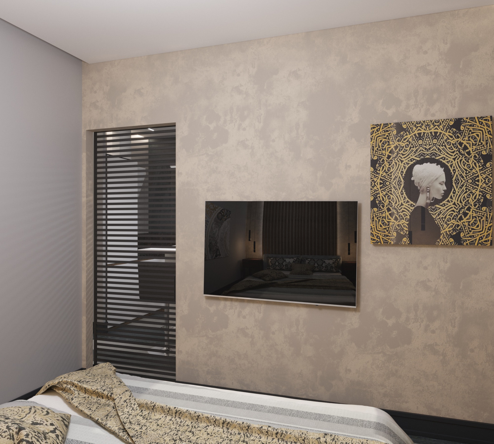 Black and white apartment