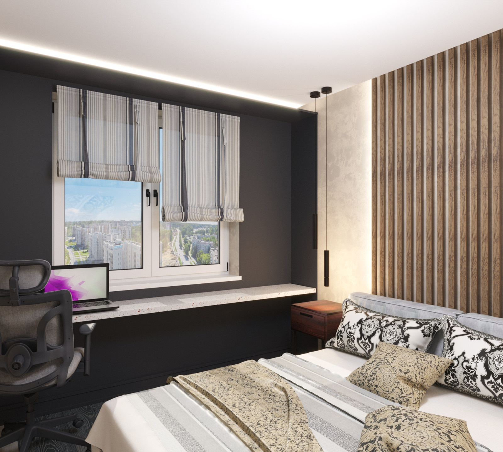 Black and white apartment