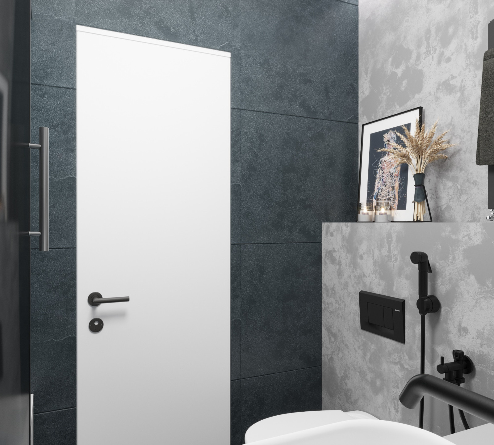 Black and white apartment