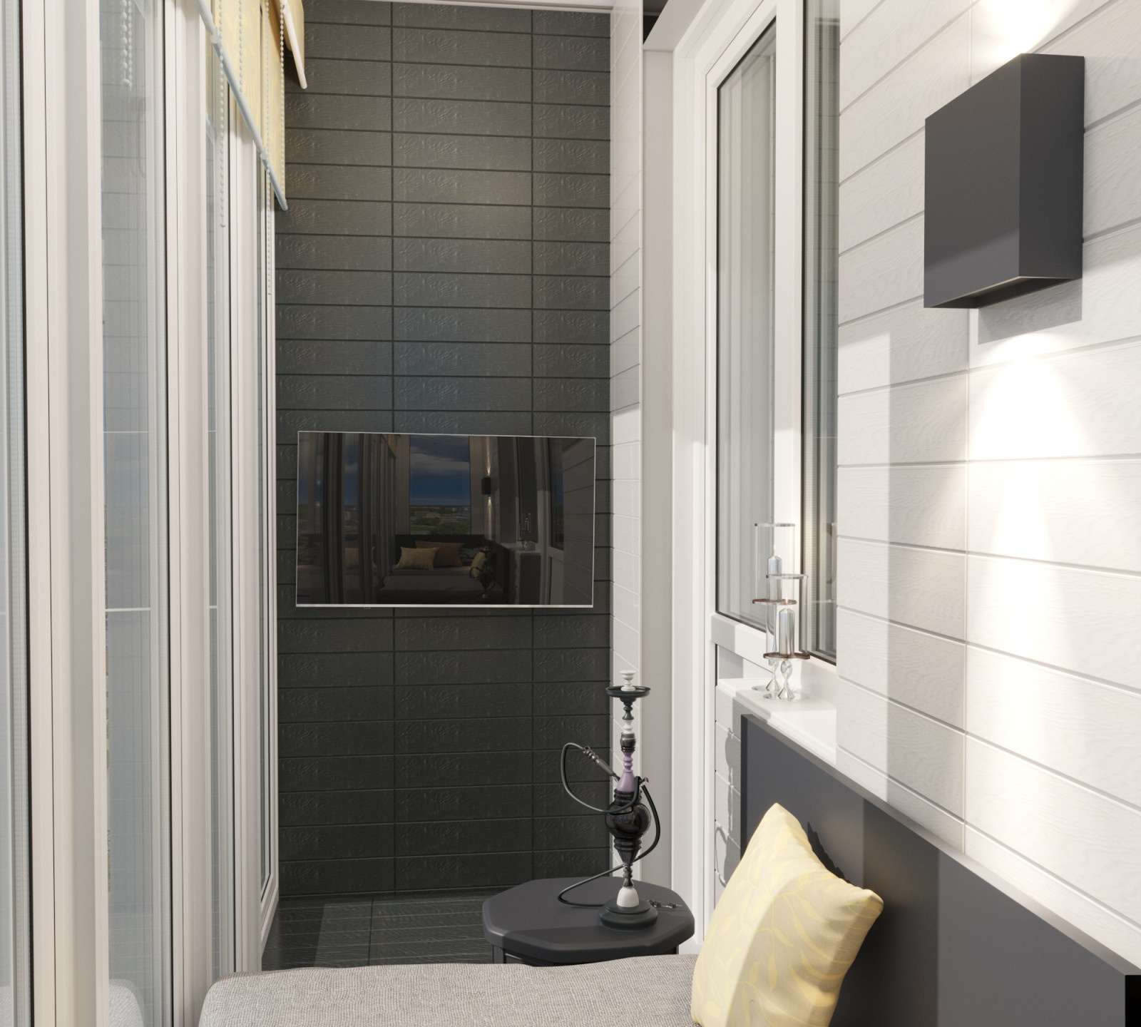 Black and white apartment