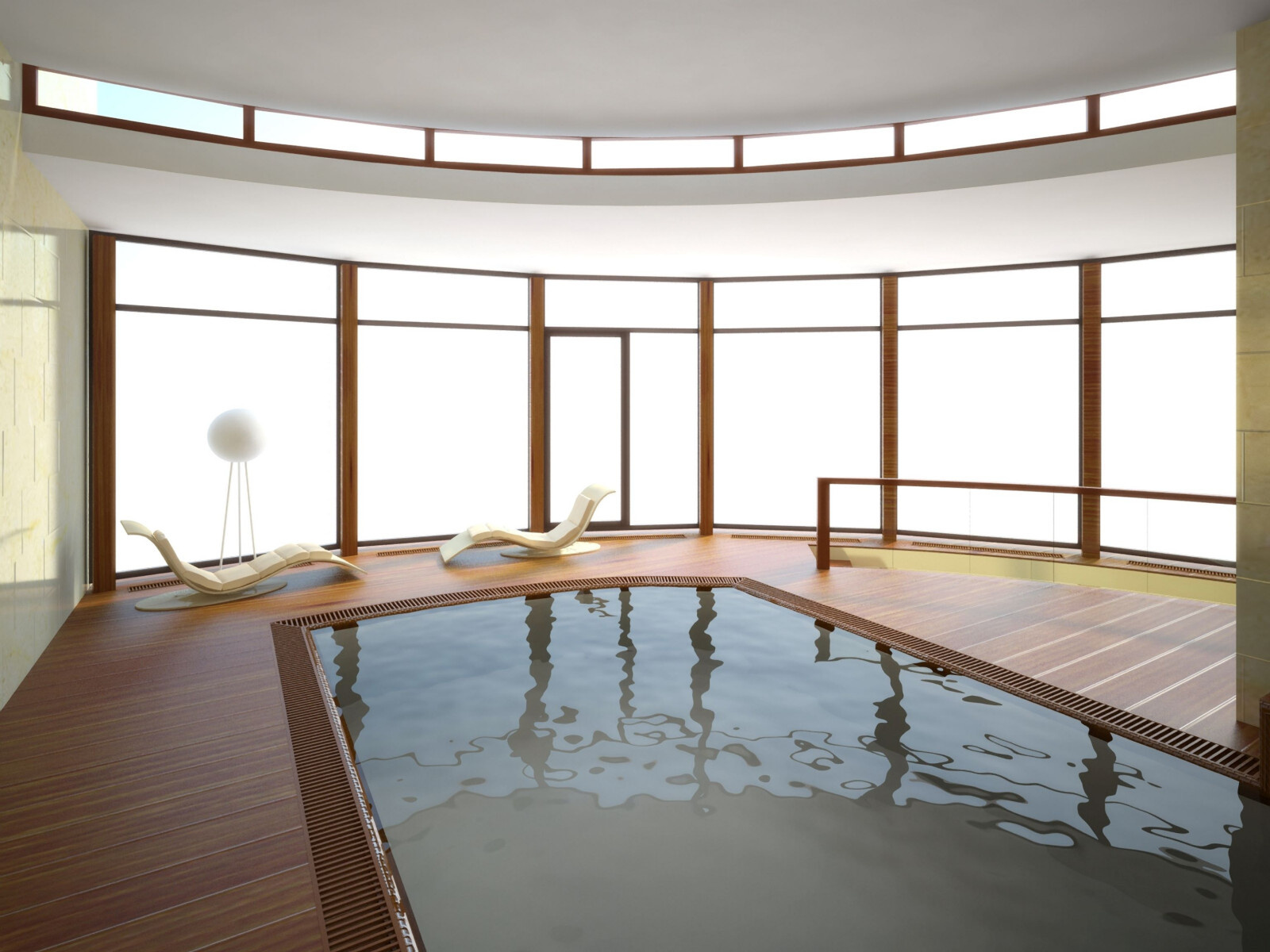 House in a pine forest - the 3D view