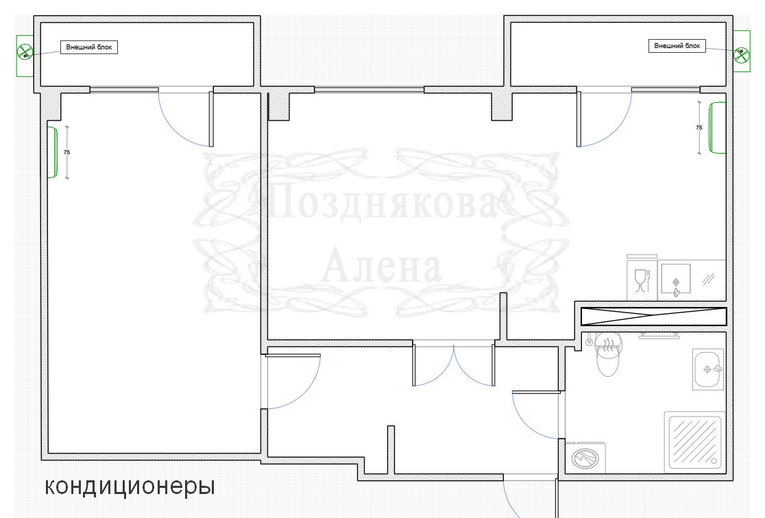 Планировка квартиры 50 м2