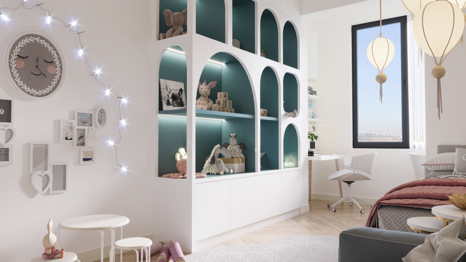 Little girl's room interior design.