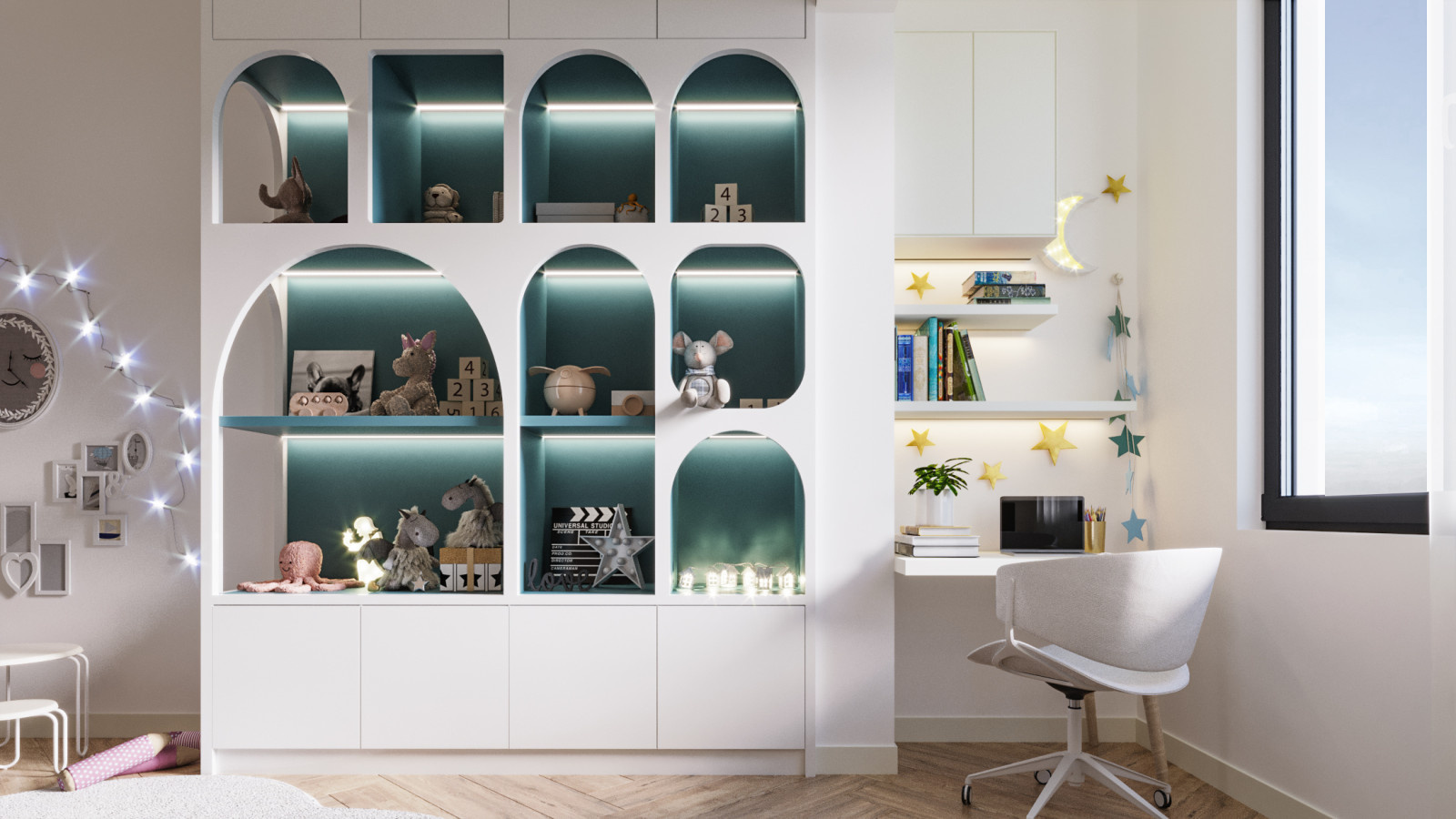 Little girl's room interior design.
