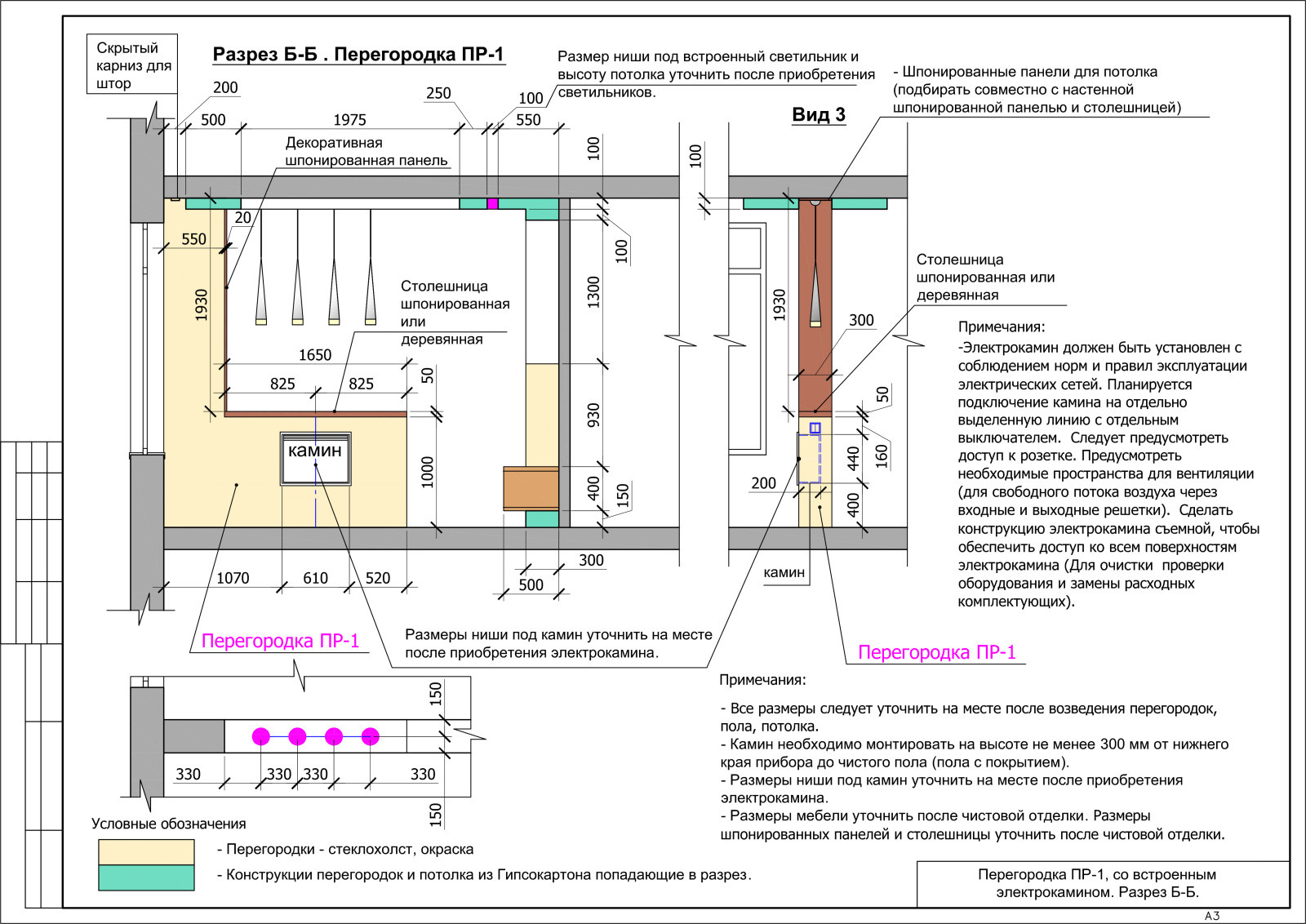 Дизайн проект кухни-гостиной