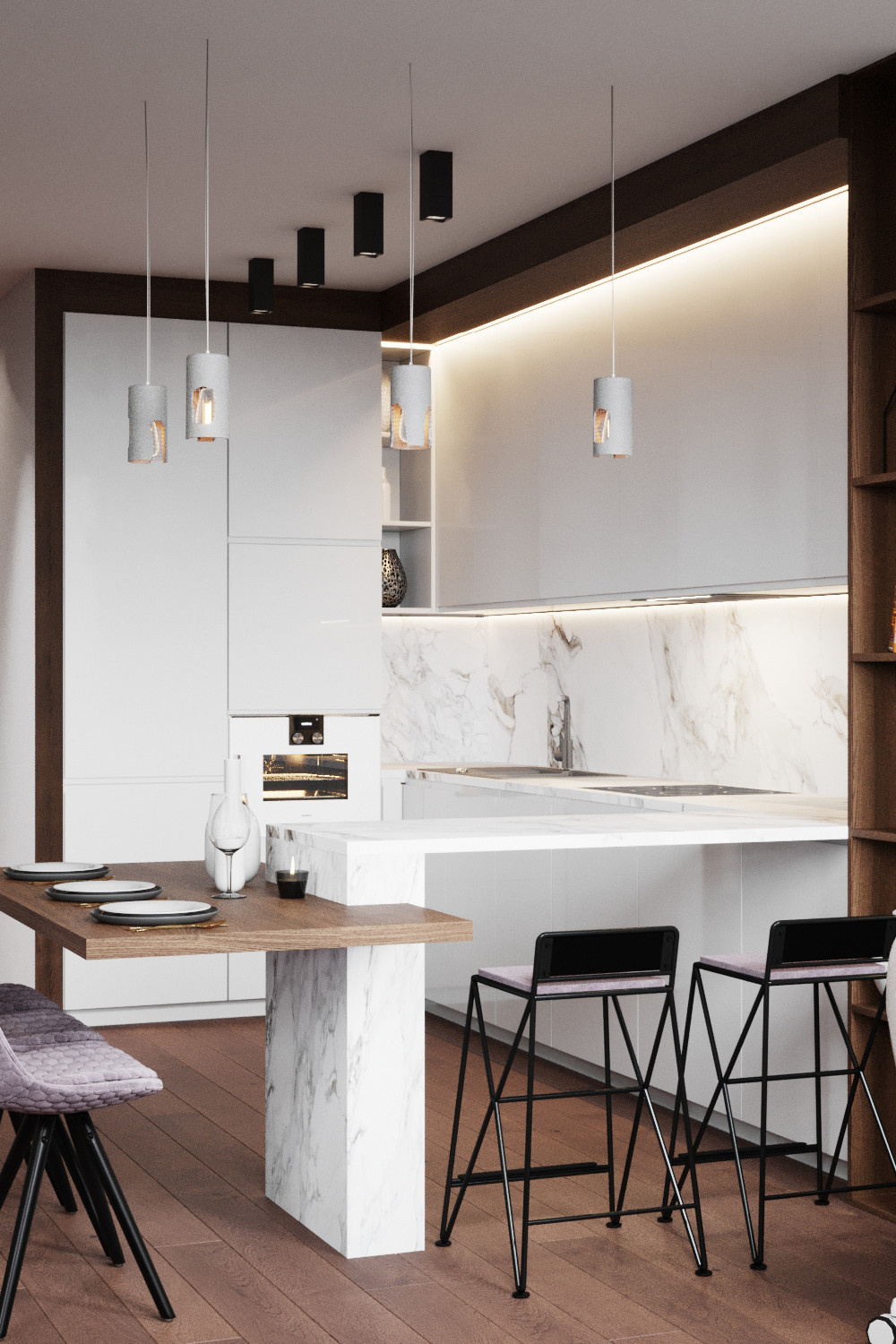 Ремонт в ЖК THE MID, 83 m2