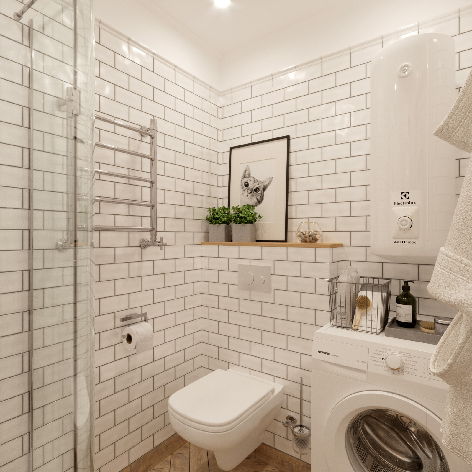 Квартира с элементами скандинавского стиля, 23 кв.м.
