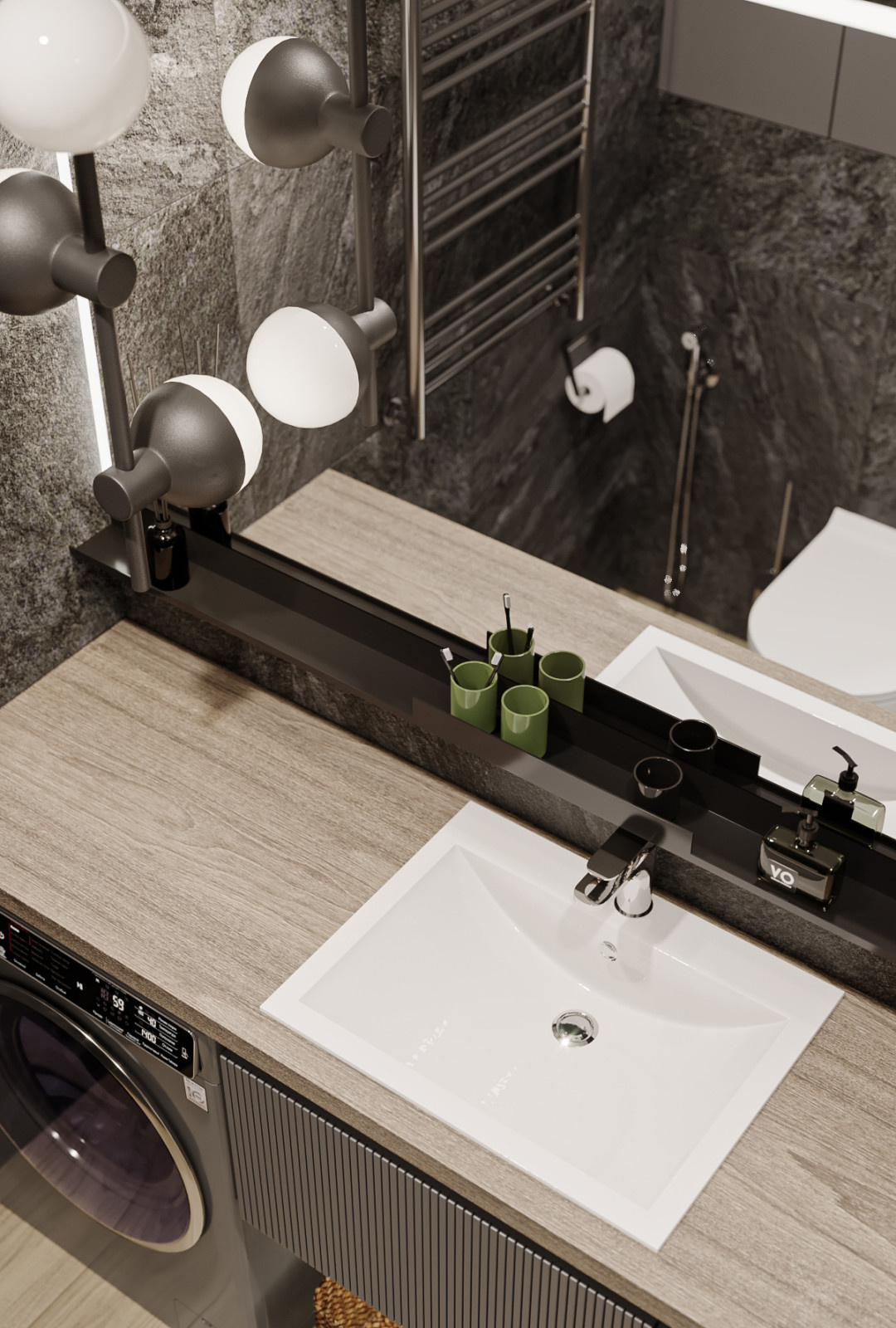 Blackflat. Квартира в ЖК Палаццио, 45 кв.м.