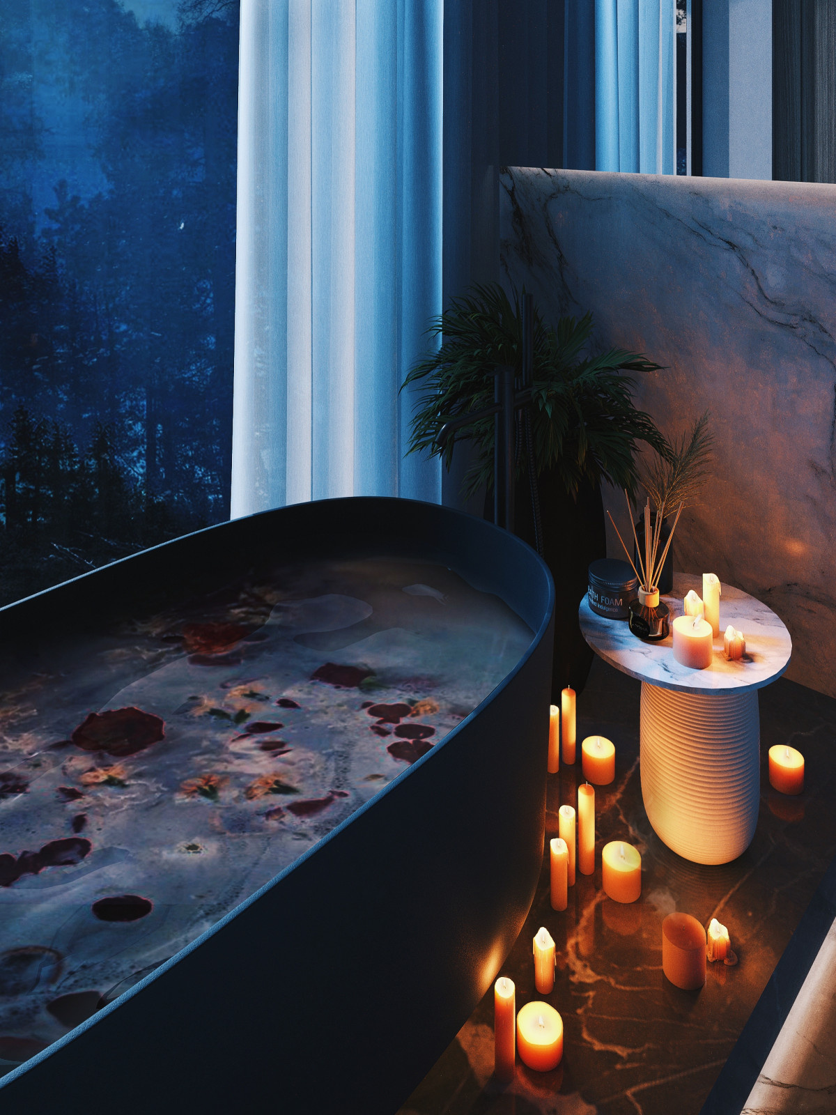 Table Studio/Bathroom with a perfect view