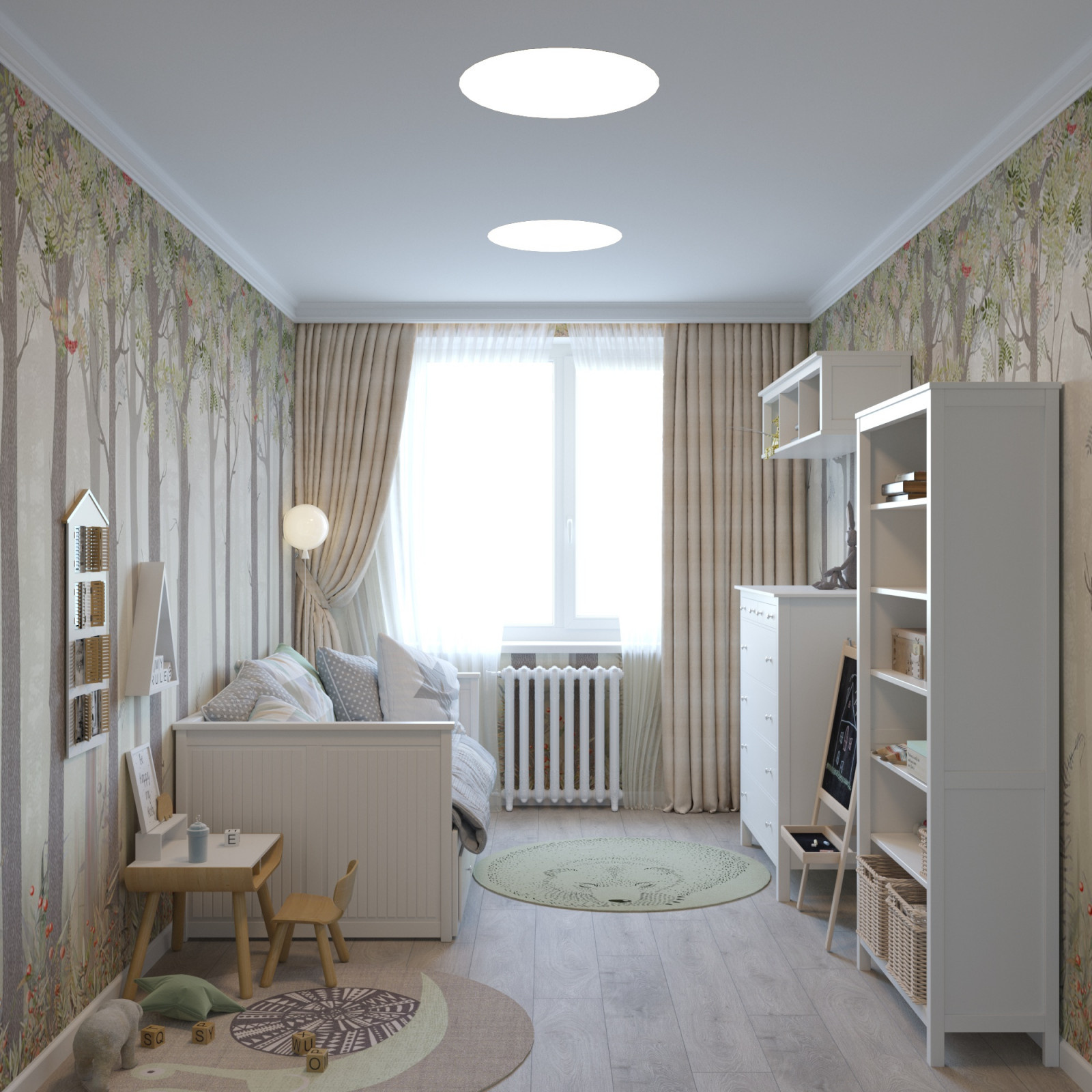 Дизайн детской комнаты 15,5 м².