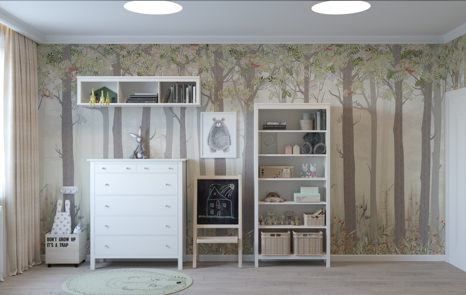 Дизайн детской комнаты 15,5 м².