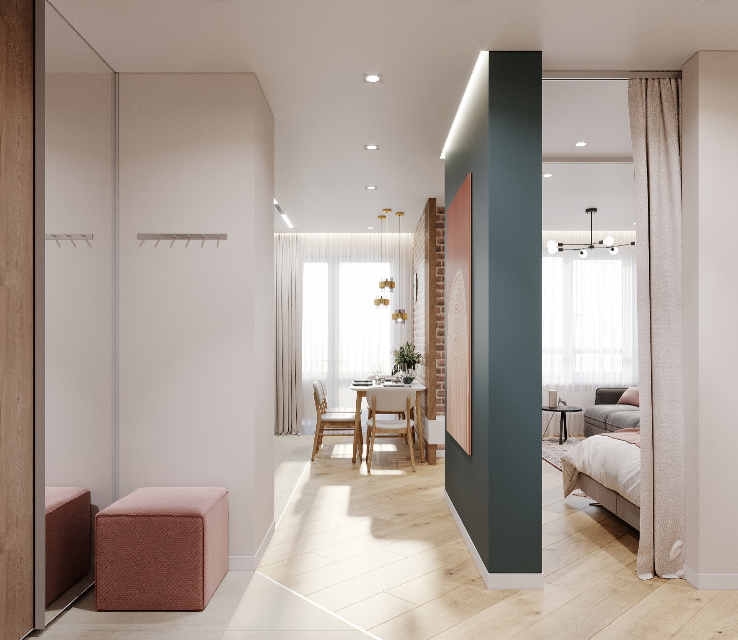 Дизайн- проект квартиры 55,46  м²