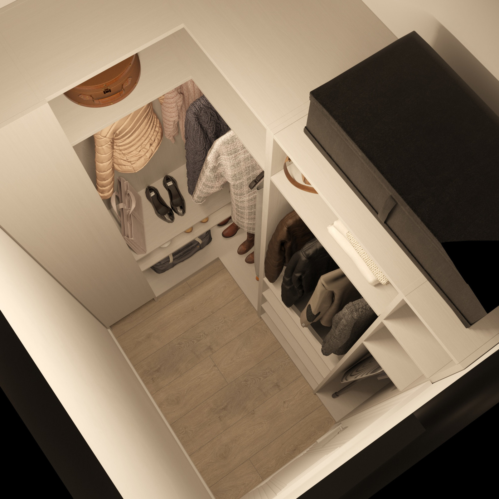 Гардеробная в квартире 2,5м²