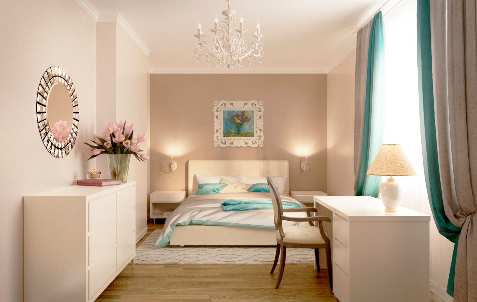 Дизайн-проект студии неоклассика 86 м²