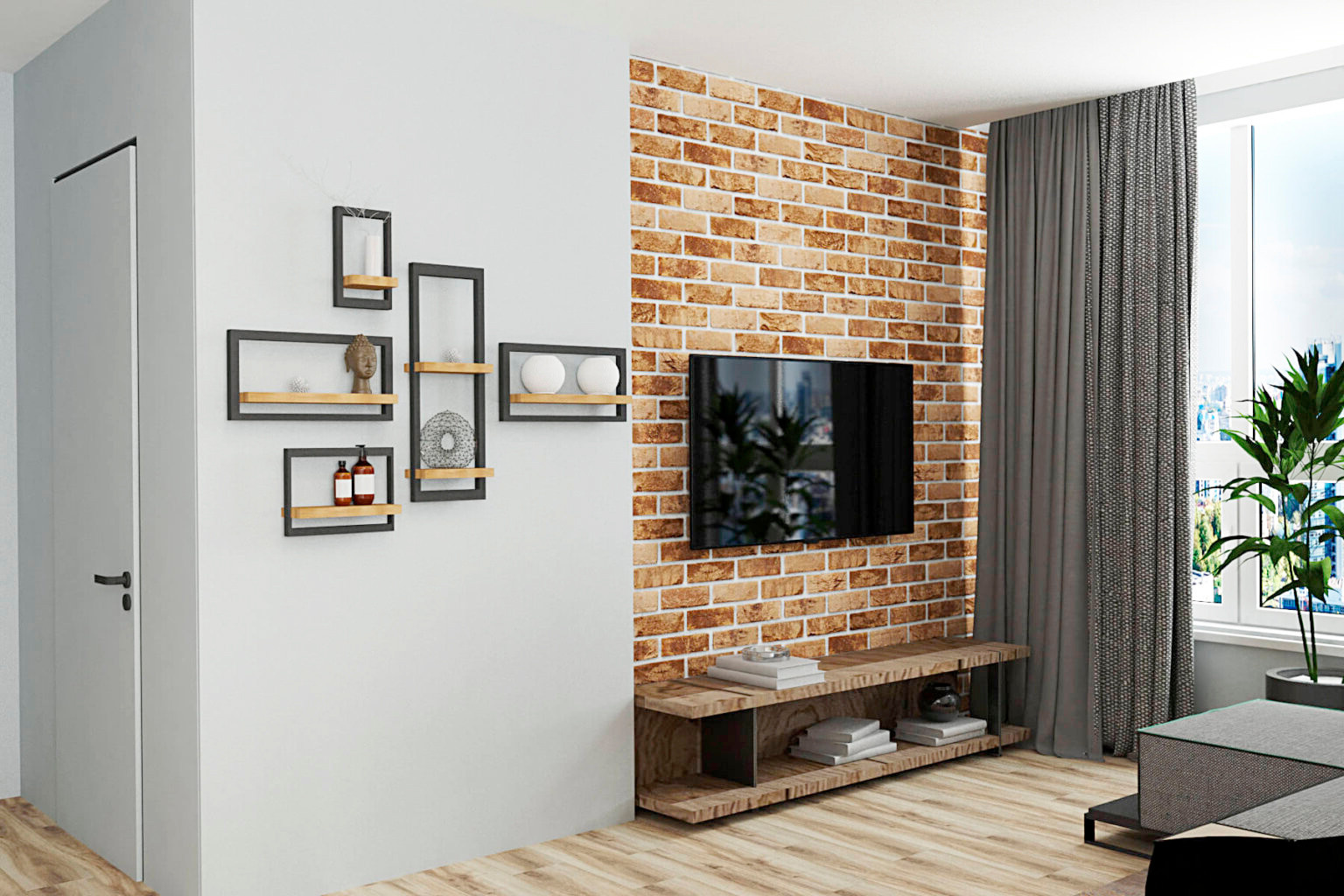 Дизайн-проект студии 40 м²