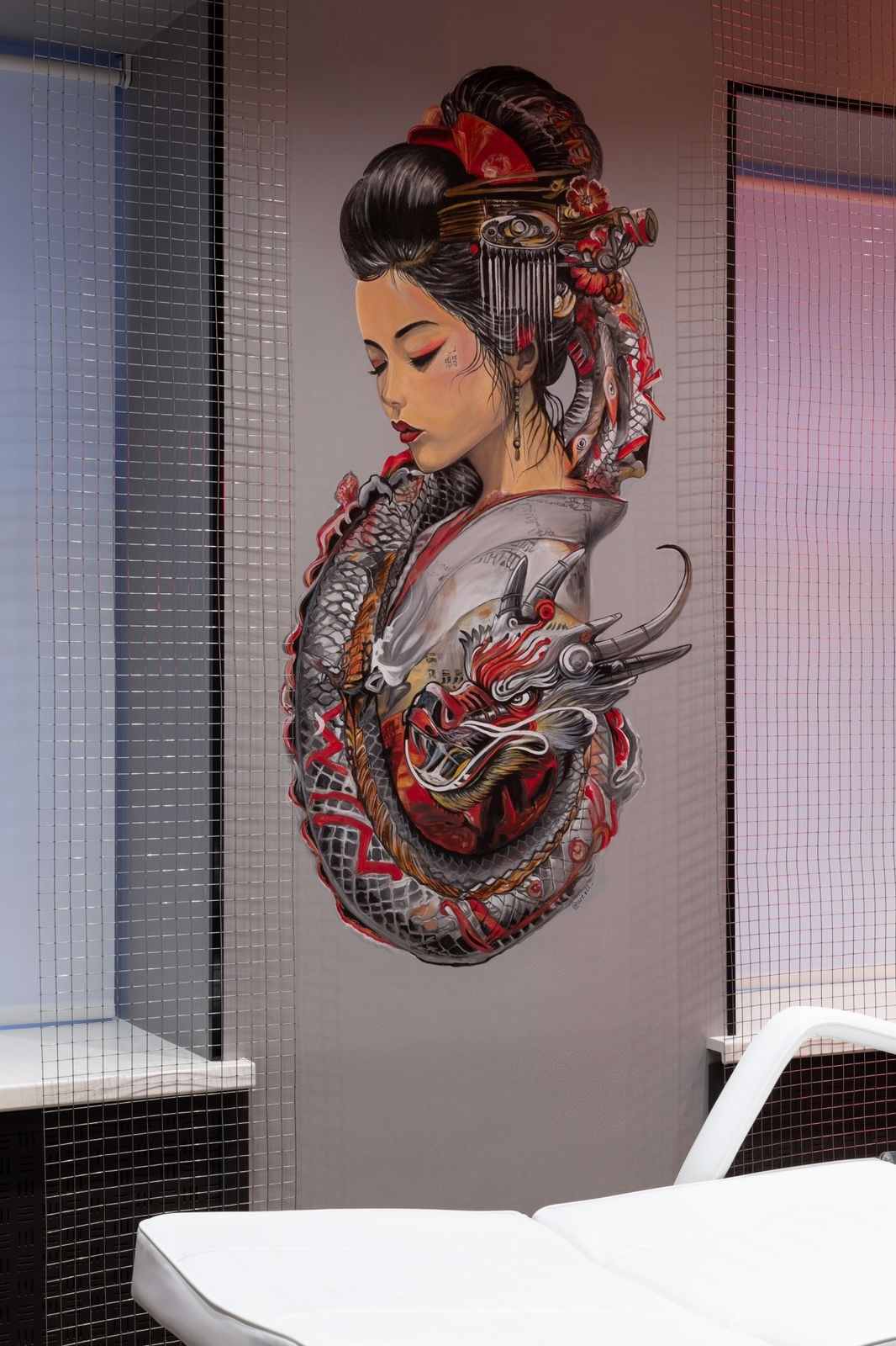 Роспись стен в салоне красоты